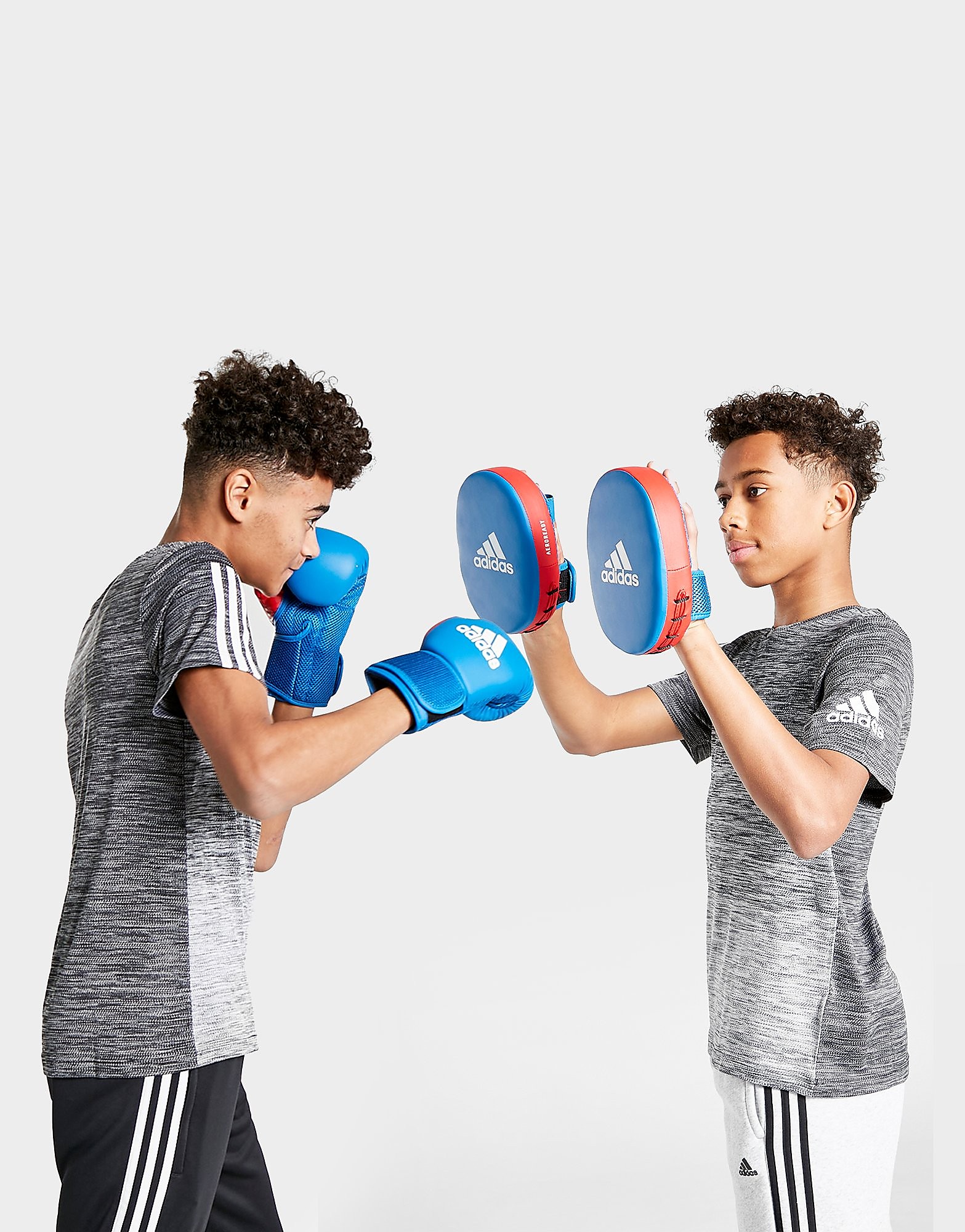 

adidas Boxing Gloves & Focus Mitts Set Kids - Blue/Red - Kids, Blue/Red