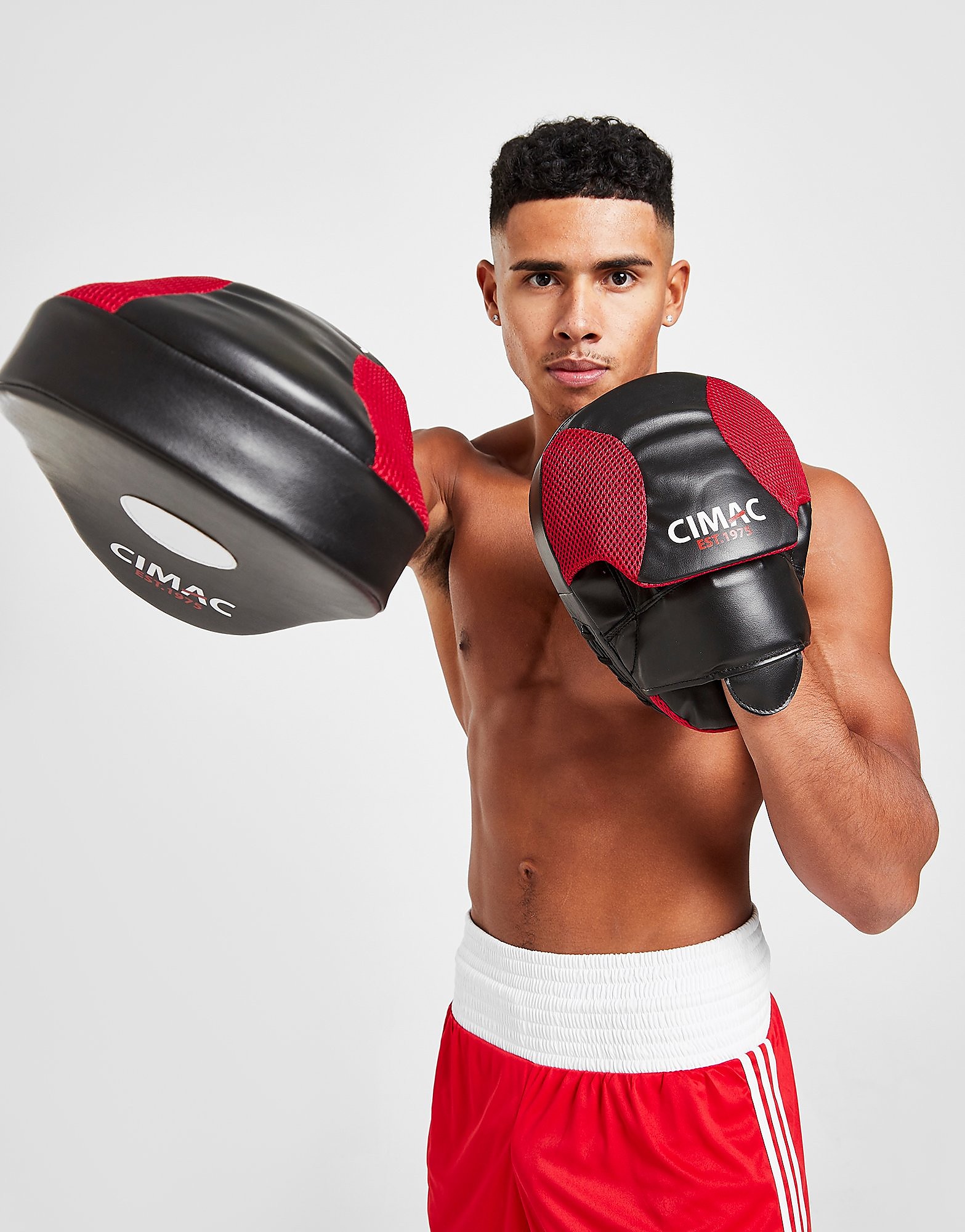 CIMAC Curved Focus Mitts - Black/Red - Womens, Black/Red