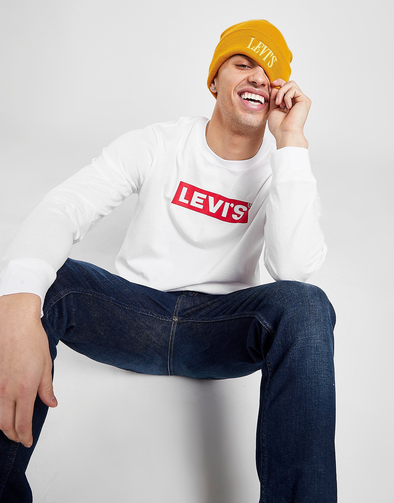 

Levis Boxtab Long Sleeve T-Shirt - White - Mens, White