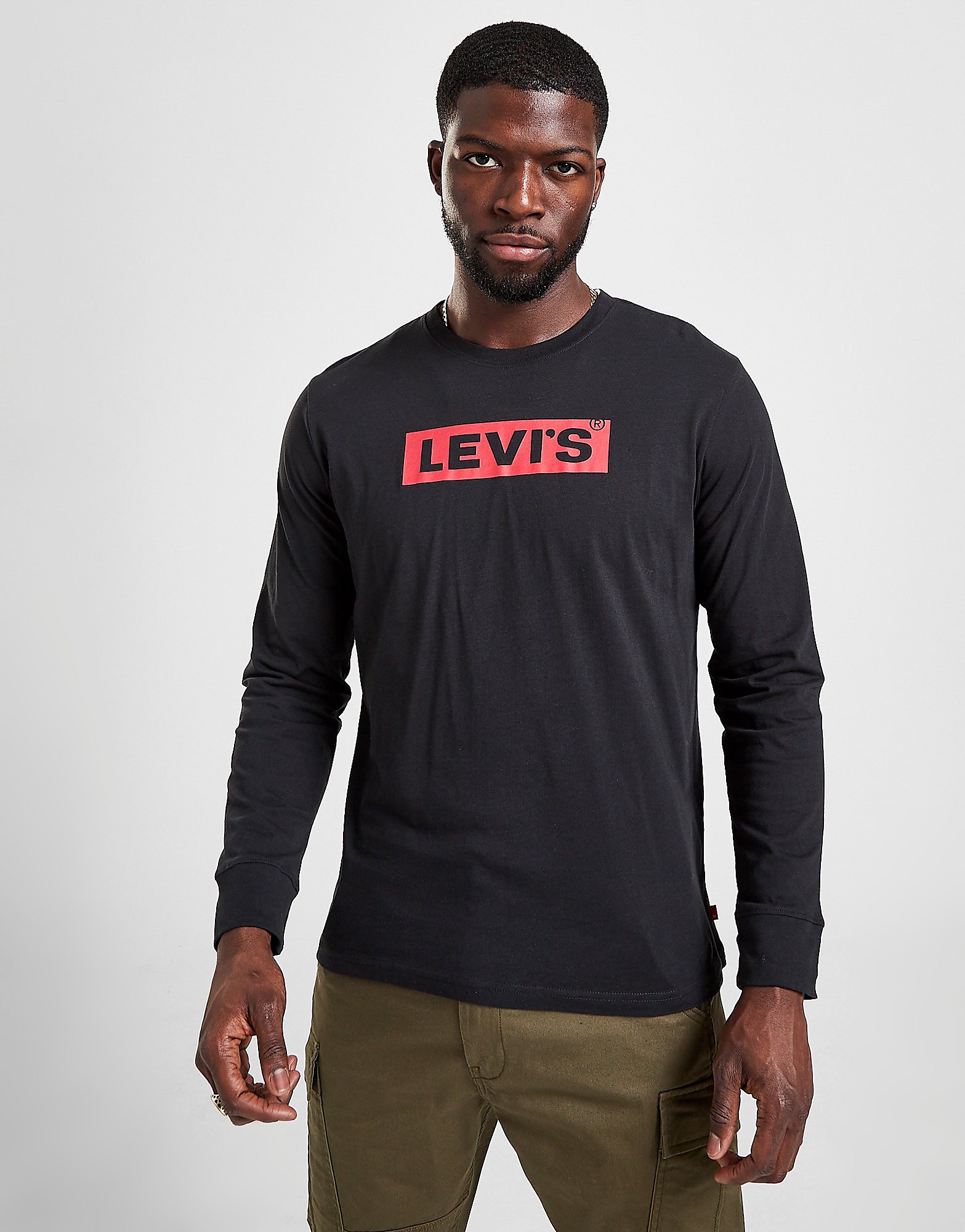

Levis Boxtab Long Sleeve T-Shirt - Black - Mens, Black