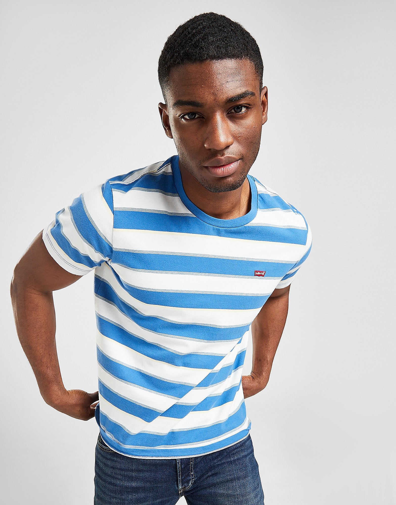 

Levis Rugby Stripe T-Shirt - Blue - Mens, Blue