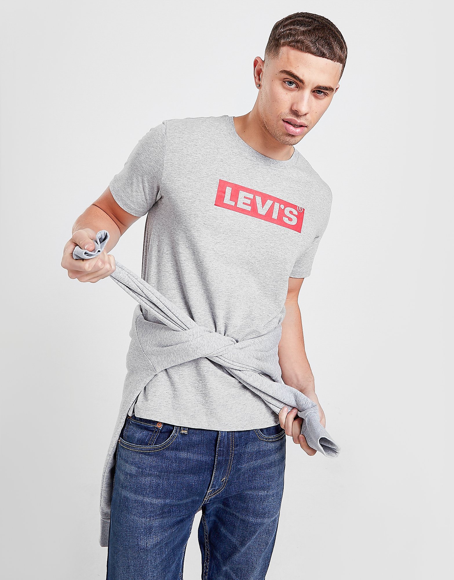 

Levis Box Tab T-Shirt - Grey - Mens, Grey