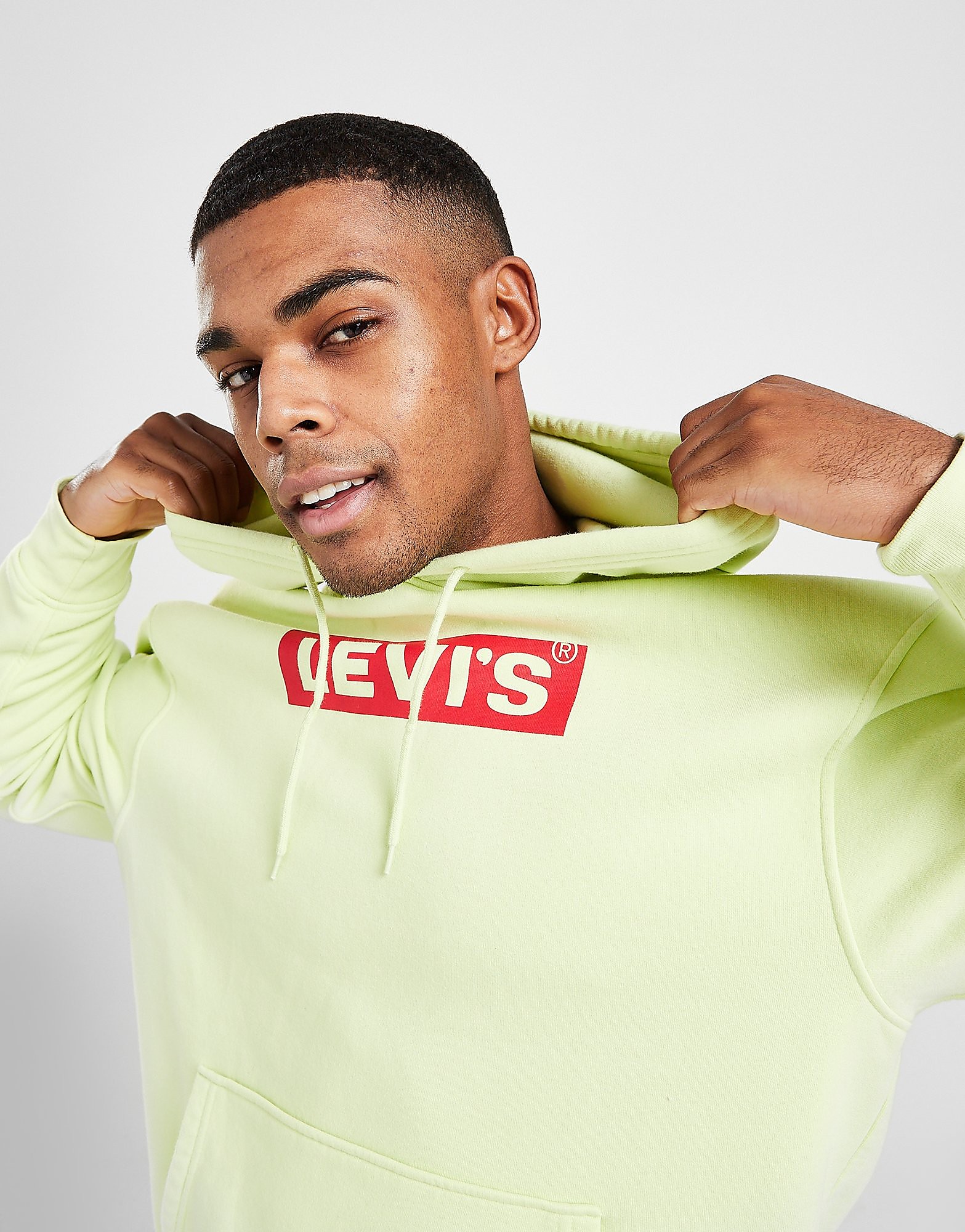Levis Boxtab Overhead Hoodie - Green - Mens, Green