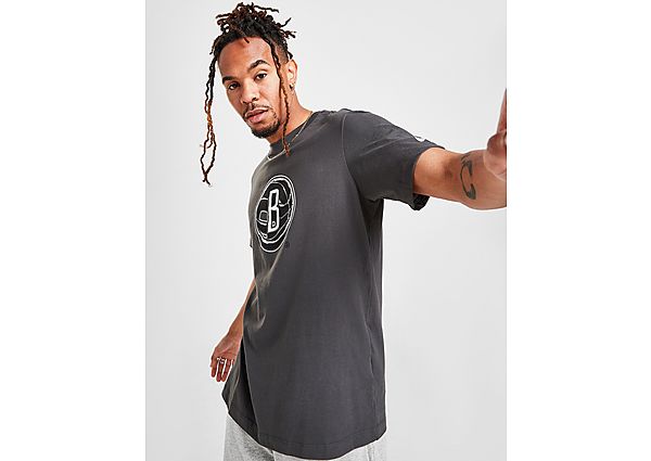 Nike Tee-shirt Nike Dri-FIT NBA Logo Brooklyn Nets Earned Edition pour Homme - Anthracite, Anthracit