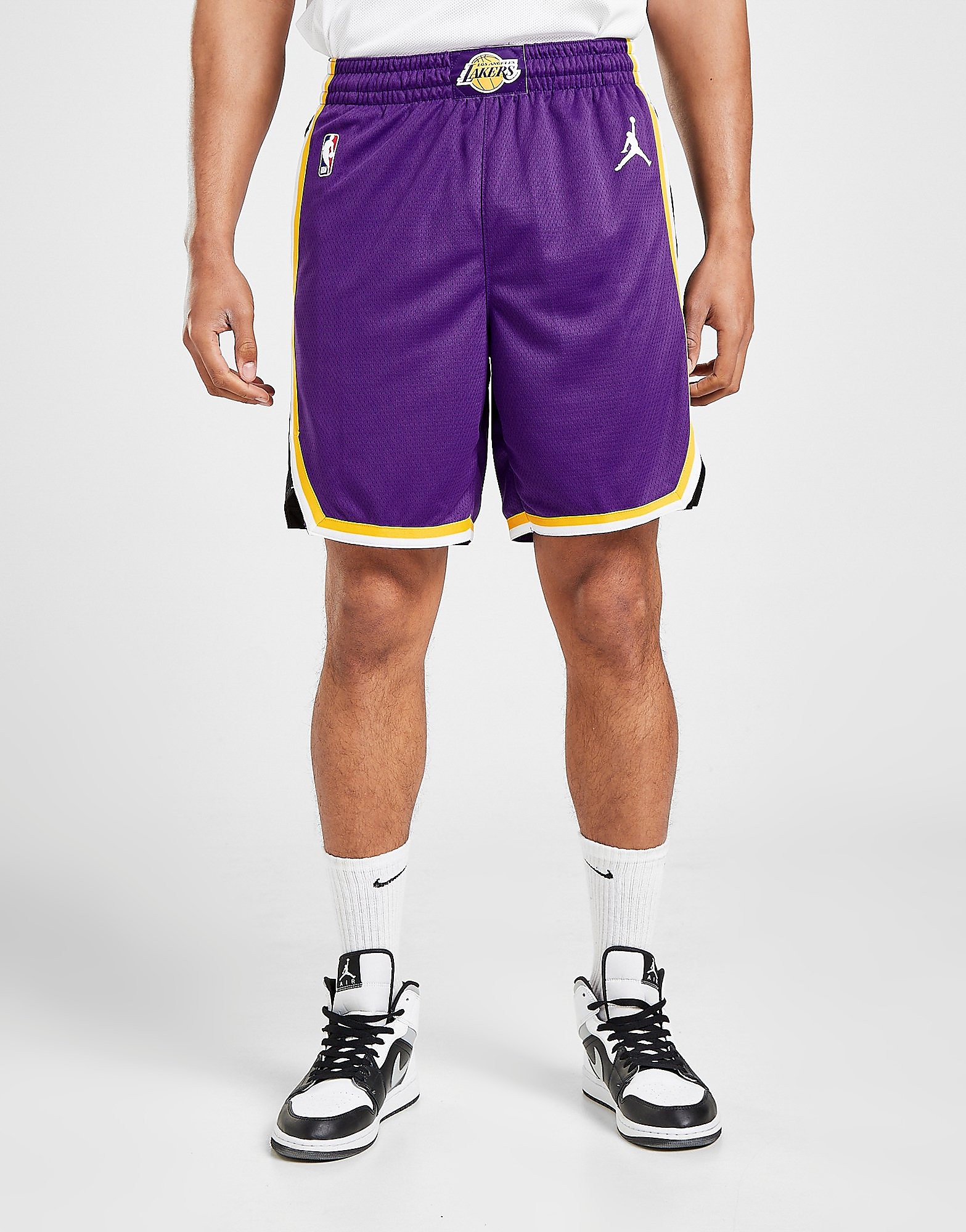 

Nike Lakers Statement Edition 2020 Men's Jordan NBA Swingman Shorts - Field Purple/White, Field Purple/White