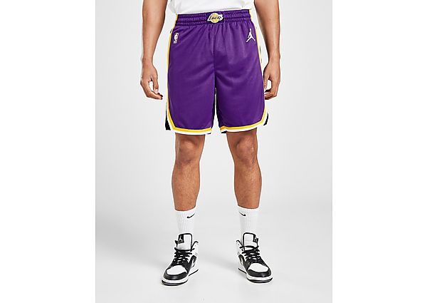Jordan Short NBA Los Angeles Lakers Swingman Homme - Field Purple/White, Field Purple/White