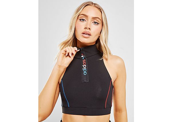 adidas Originals Tricolour Trefoil 1/4 Zip Tank Top