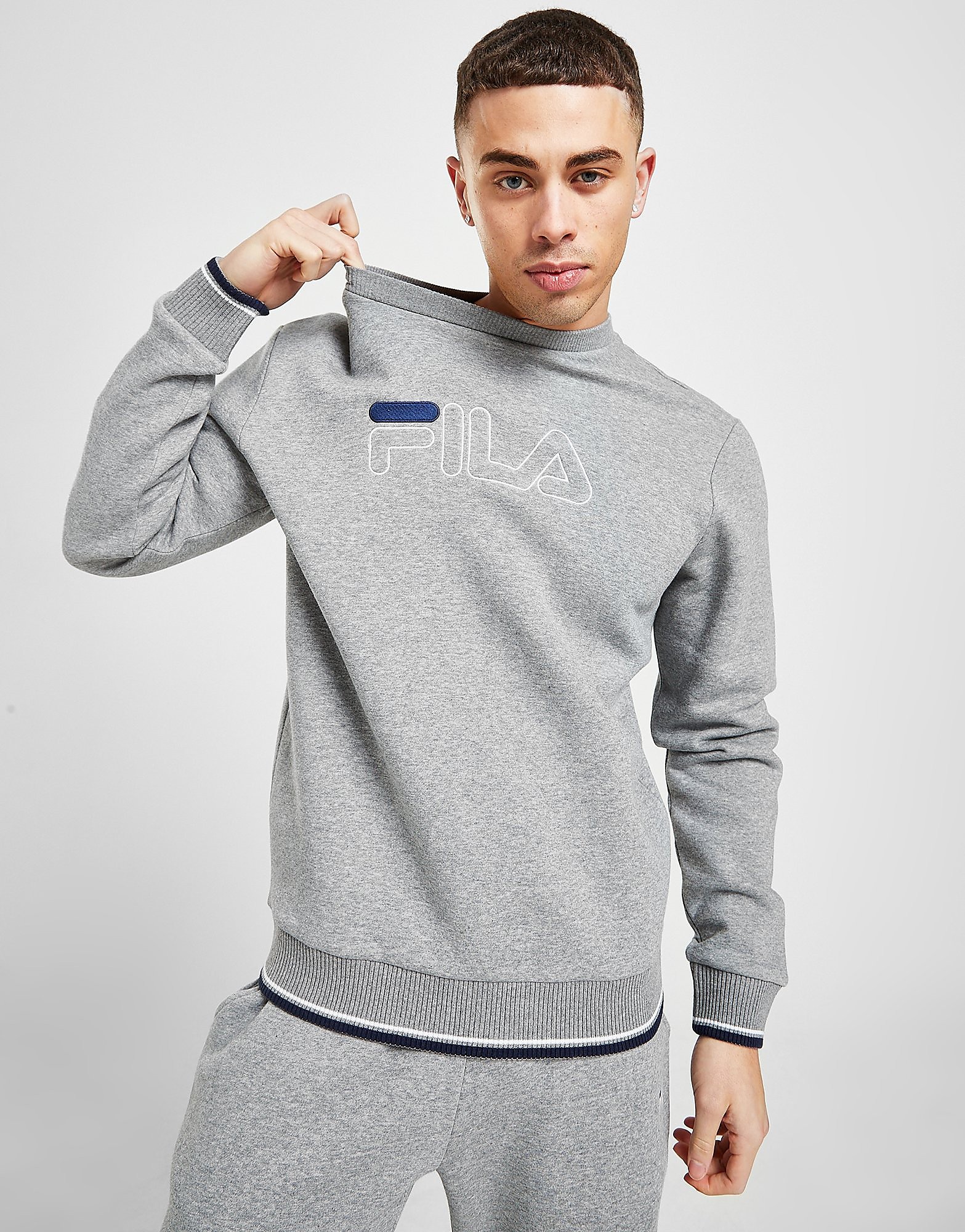 

Fila Large Logo Crew Sweatshirt - Only at JD - Grey - Mens, Grey