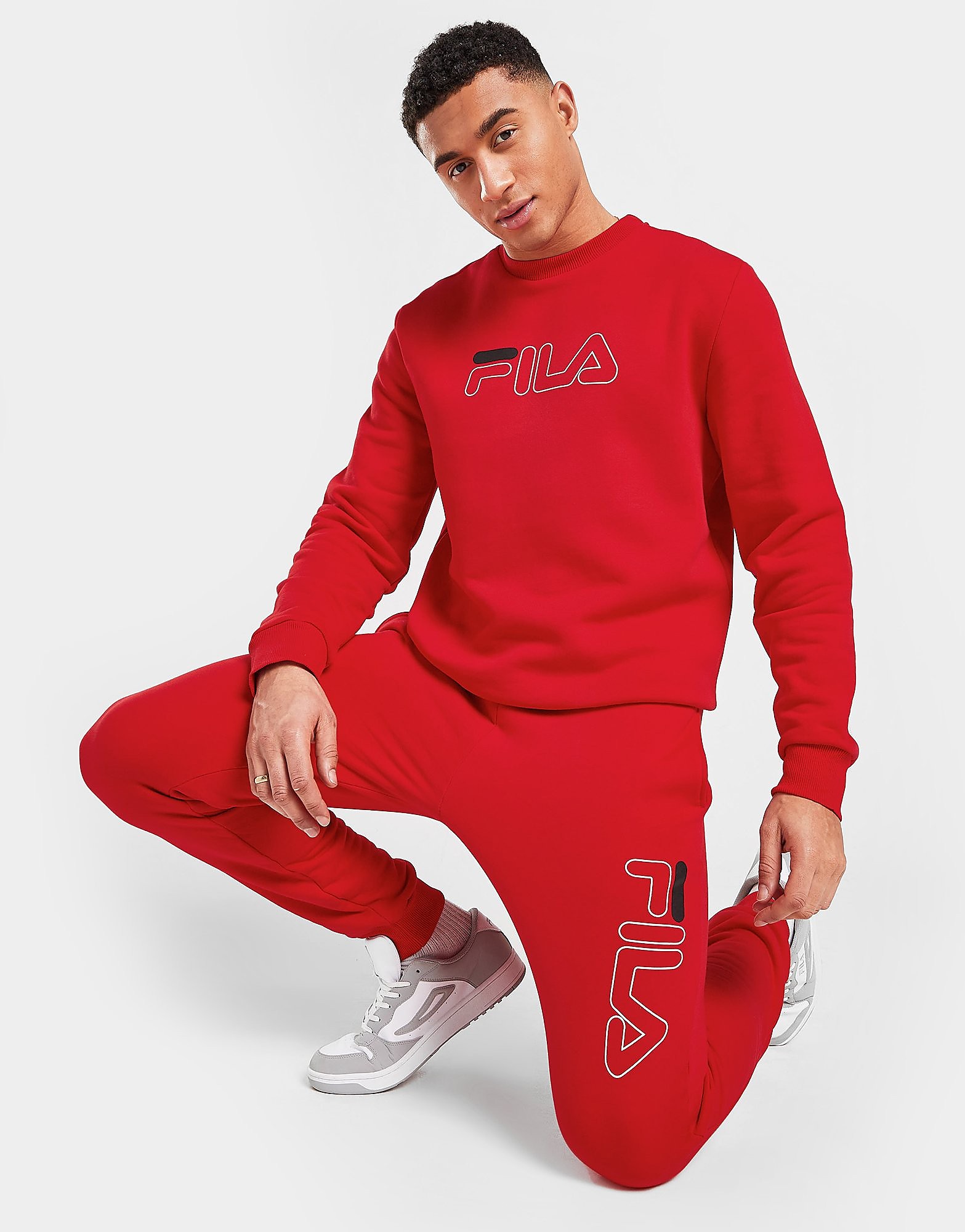 

Fila Elijah Crew Tracksuit - Only at JD - Red/RED - Mens, Red/RED