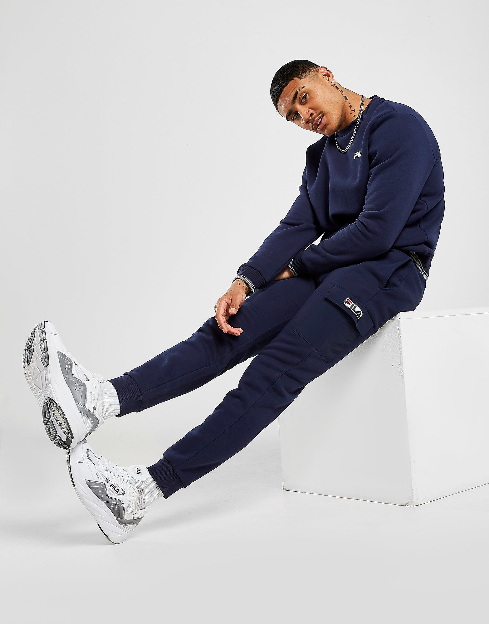 

Fila Nairo Fleece Cargo Joggers - Only at JD - Navy - Mens, Navy