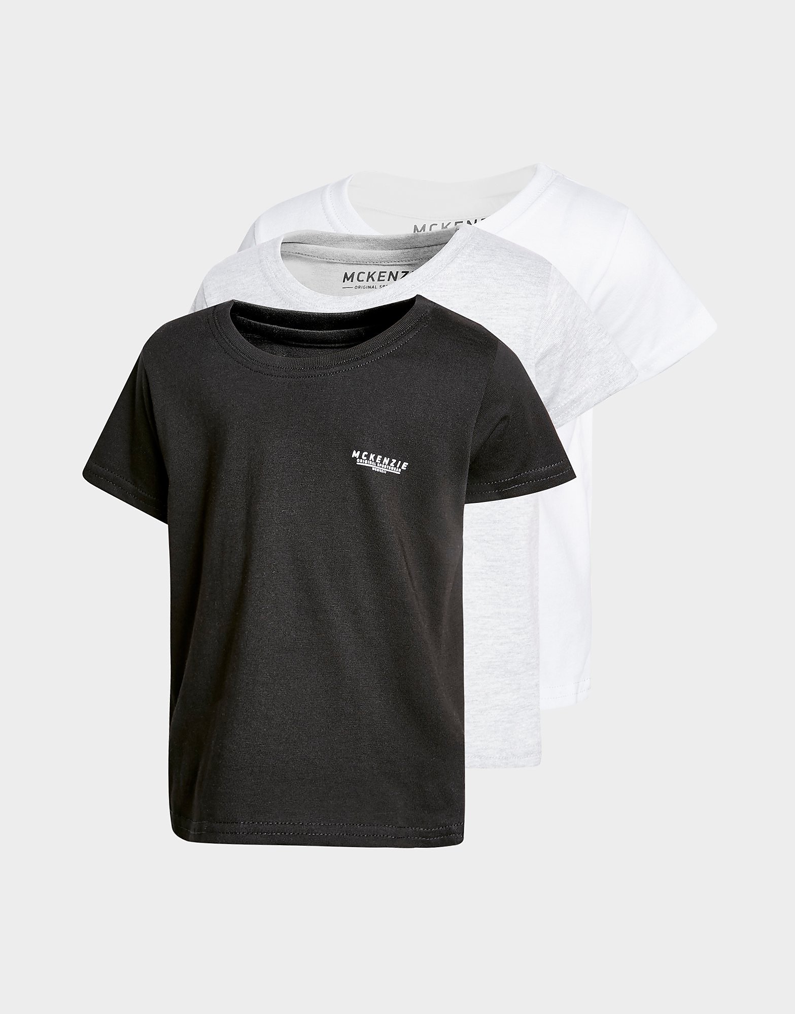

McKenzie Mini Essential 3 Pack T-Shirts Children - Black/Grey/White - Kids, Black/Grey/White