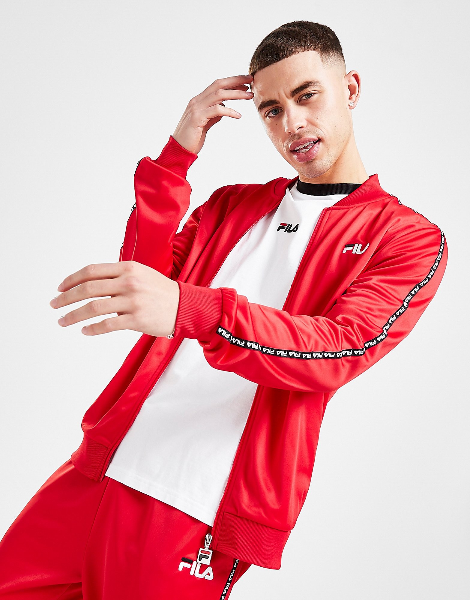 

Fila Poly Tape Track Top - Only at JD - Red - Mens, Red