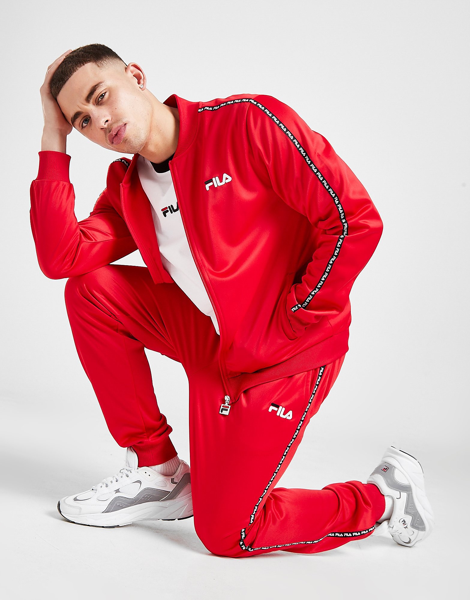 

Fila Poly Tape Track Pants - Only at JD - Red - Mens, Red