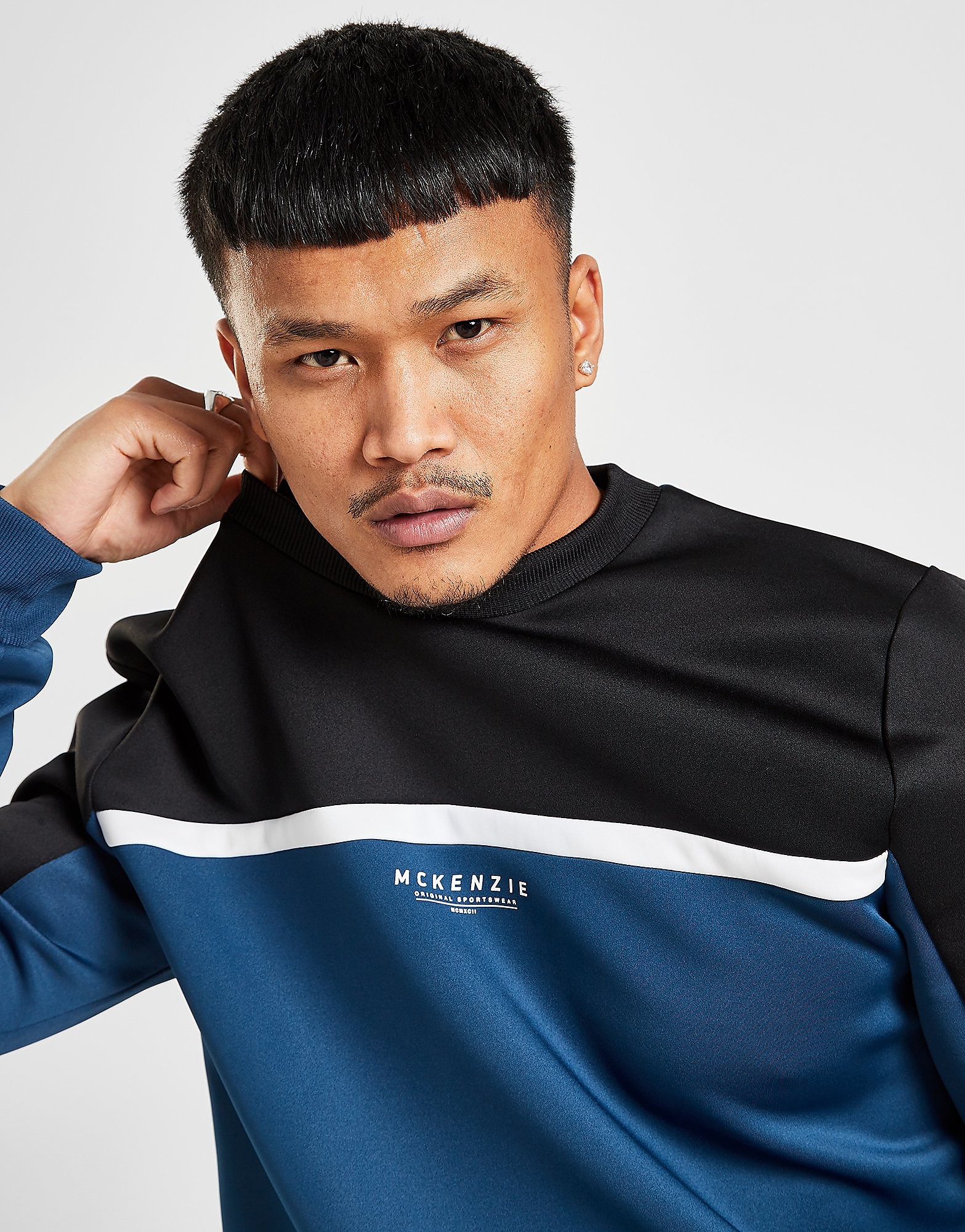 

McKenzie Patton Crew Sweatshirt - Only at JD - Blue/Black - Mens, Blue/Black