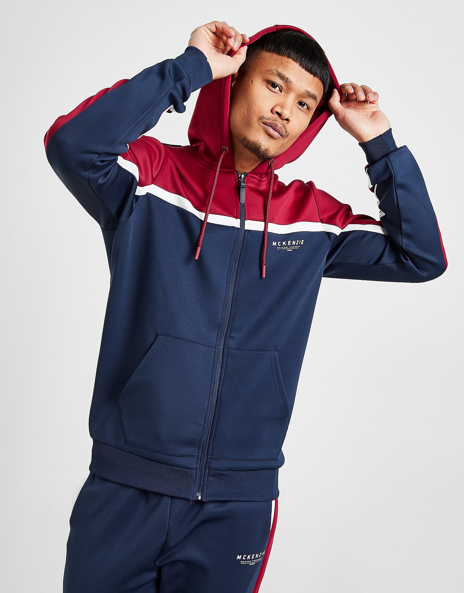 

McKenzie Patton Zip Through Hoodie - Only at JD - Red - Mens, Red