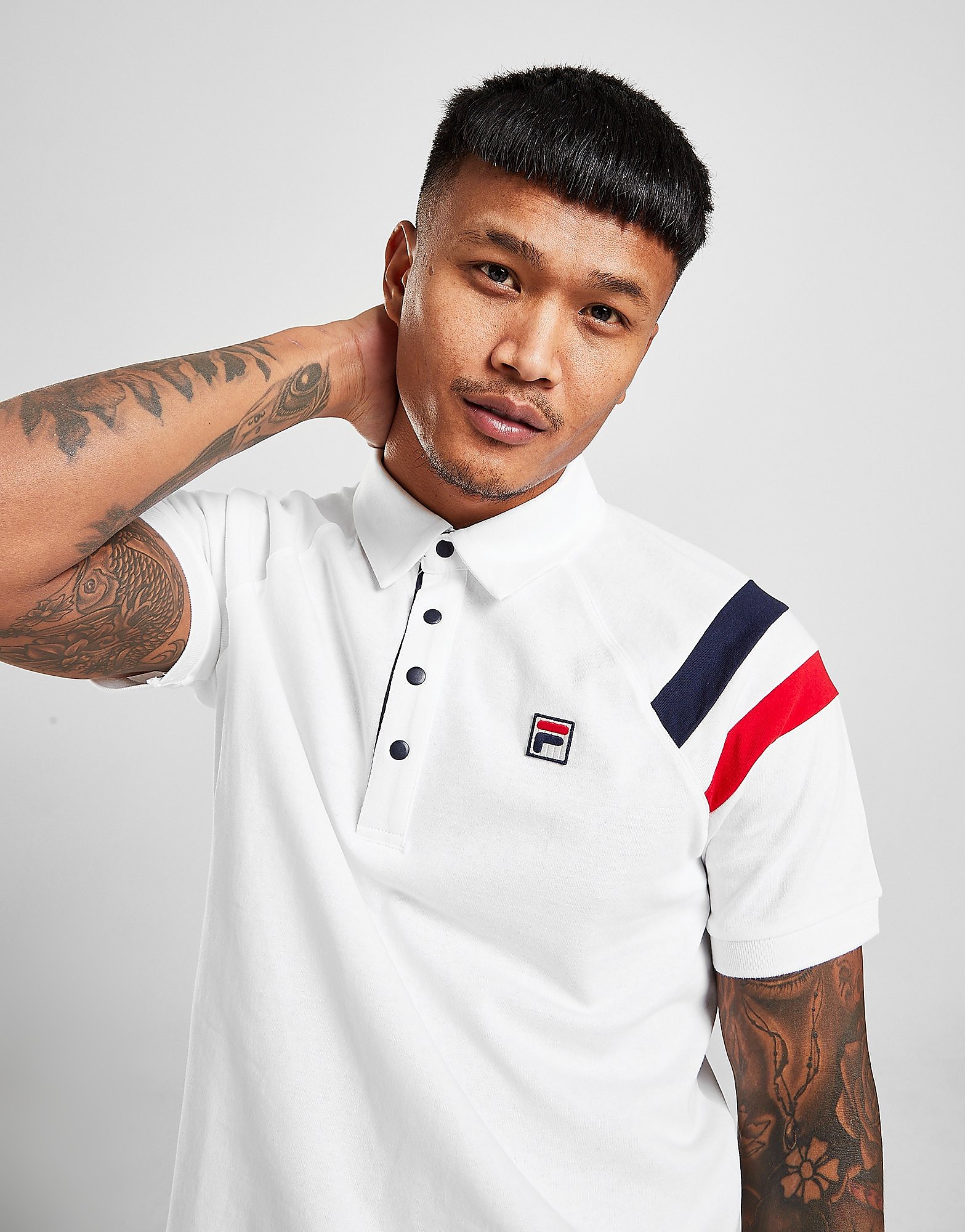 Fila Gabriel Polo Shirt - White - Mens, White