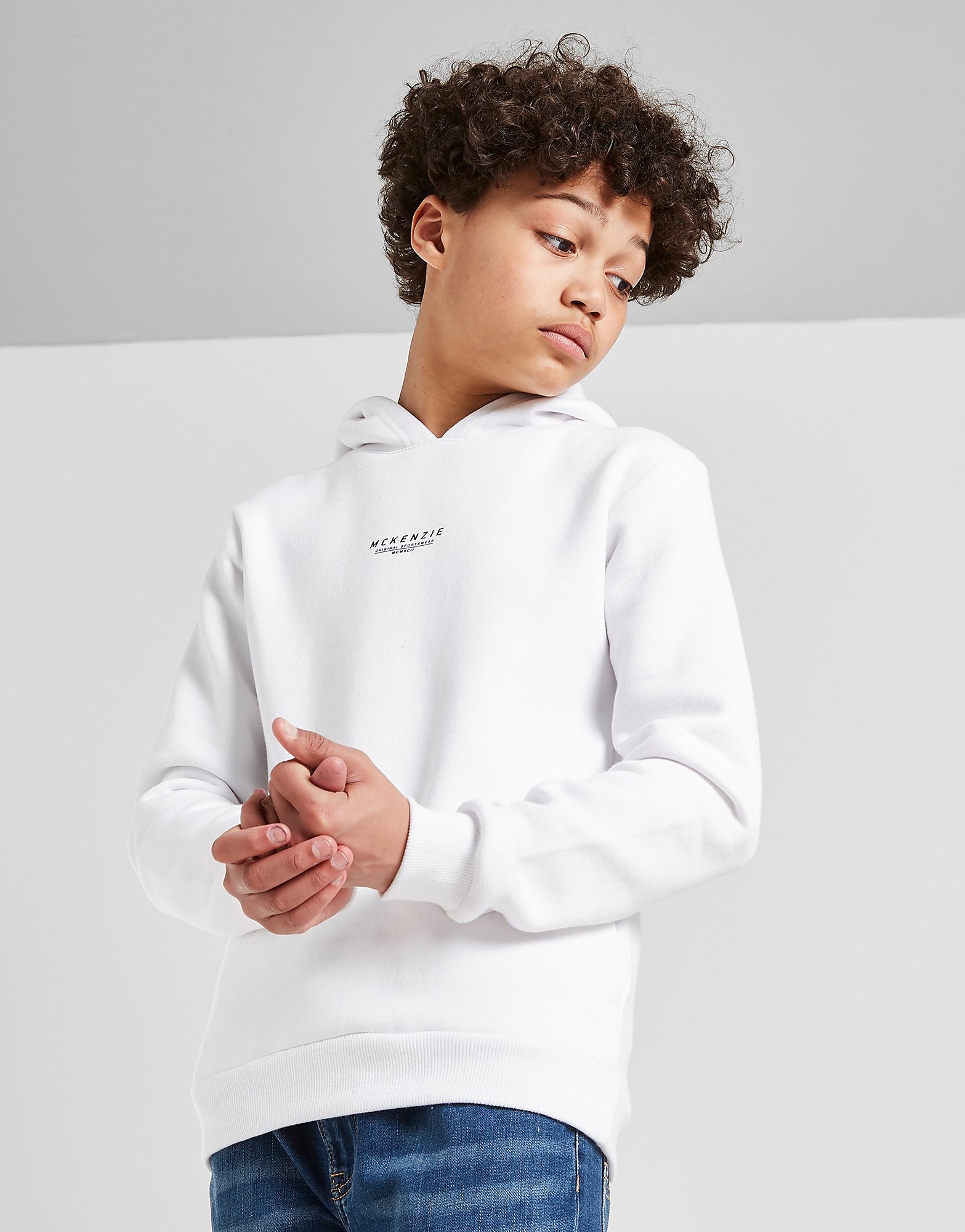 Mckenzie essential overhead hoodie junior kids valkoinen mckenzie JD Sports