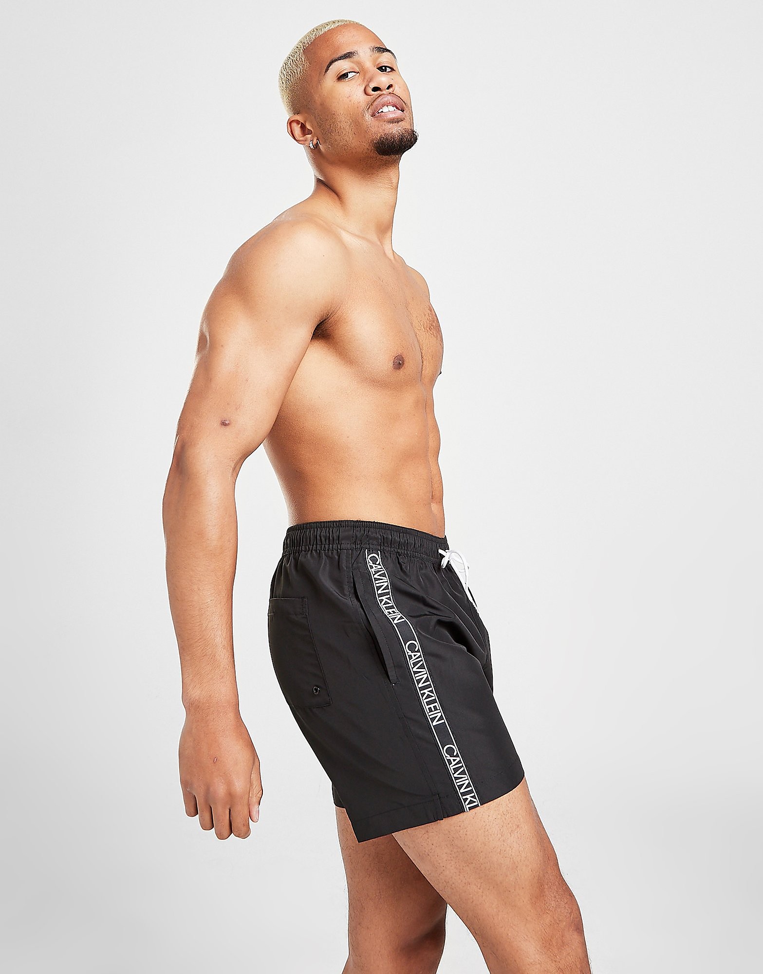 

Calvin Klein Swim Core Tape Swim Shorts - Black - Mens, Black