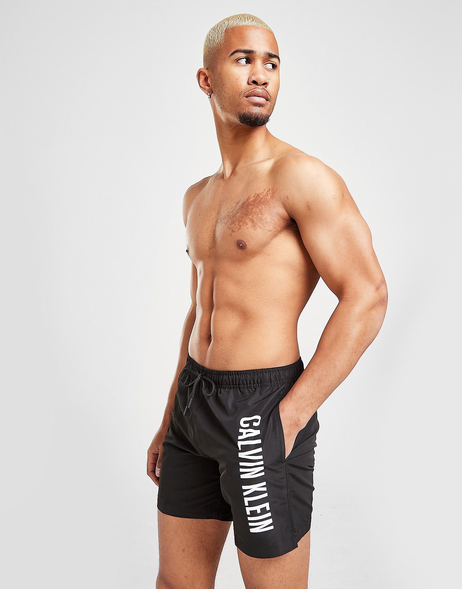 

Calvin Klein Swim Intense Logo Swim Shorts - Black - Mens, Black