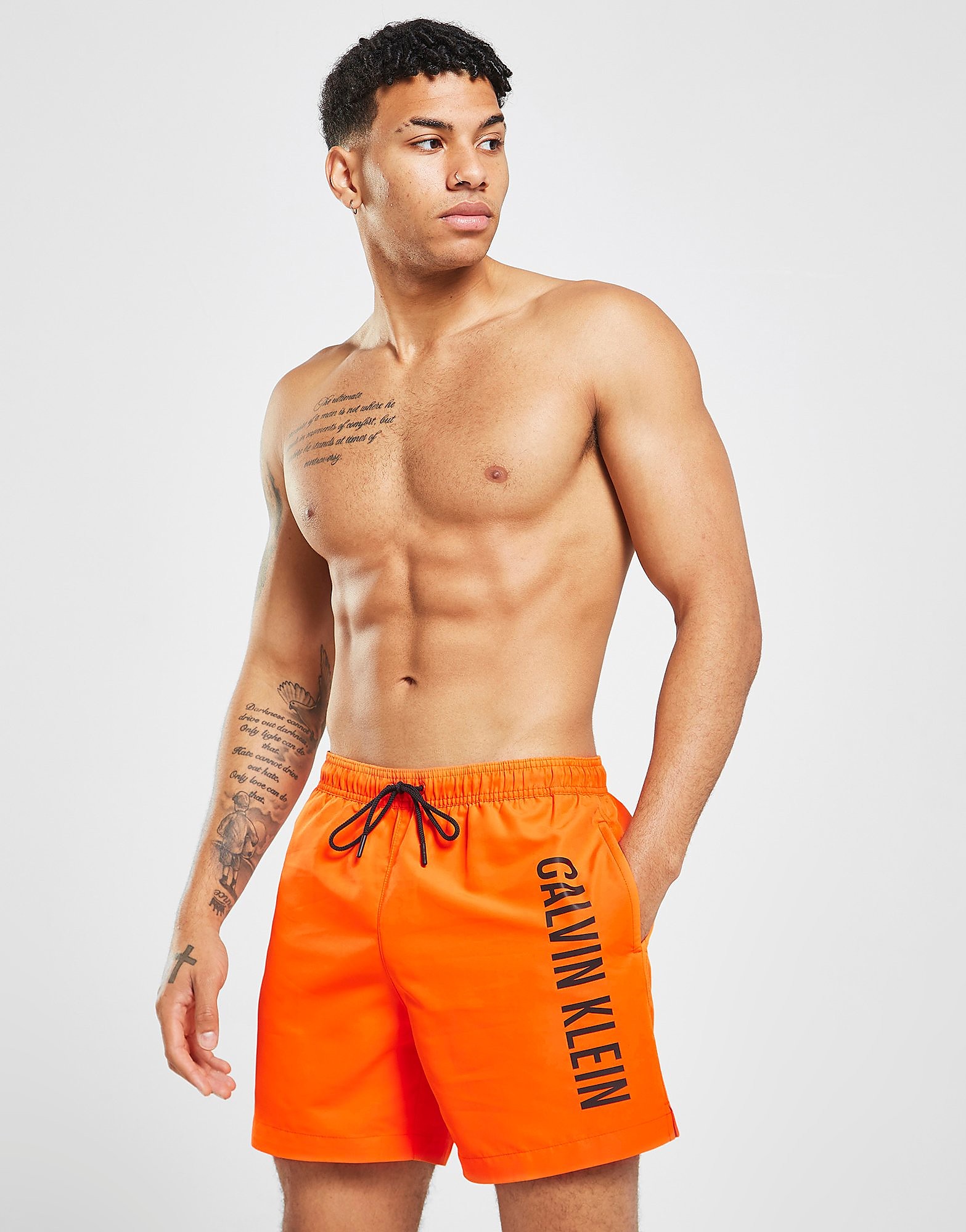 

Calvin Klein Swim Intense Logo Swim Shorts - Orange - Mens, Orange