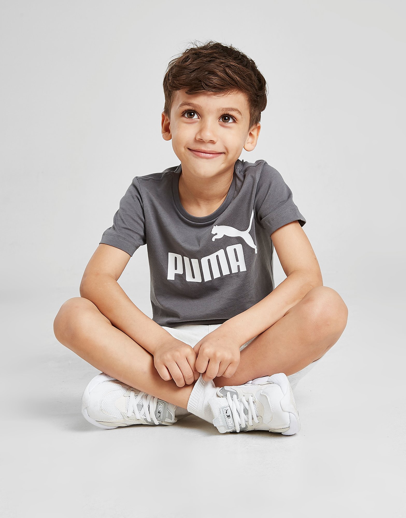 

Puma Essential Logo T-Shirt/Shorts Set Children - Only at JD - Grey/White - Kids, Grey/White