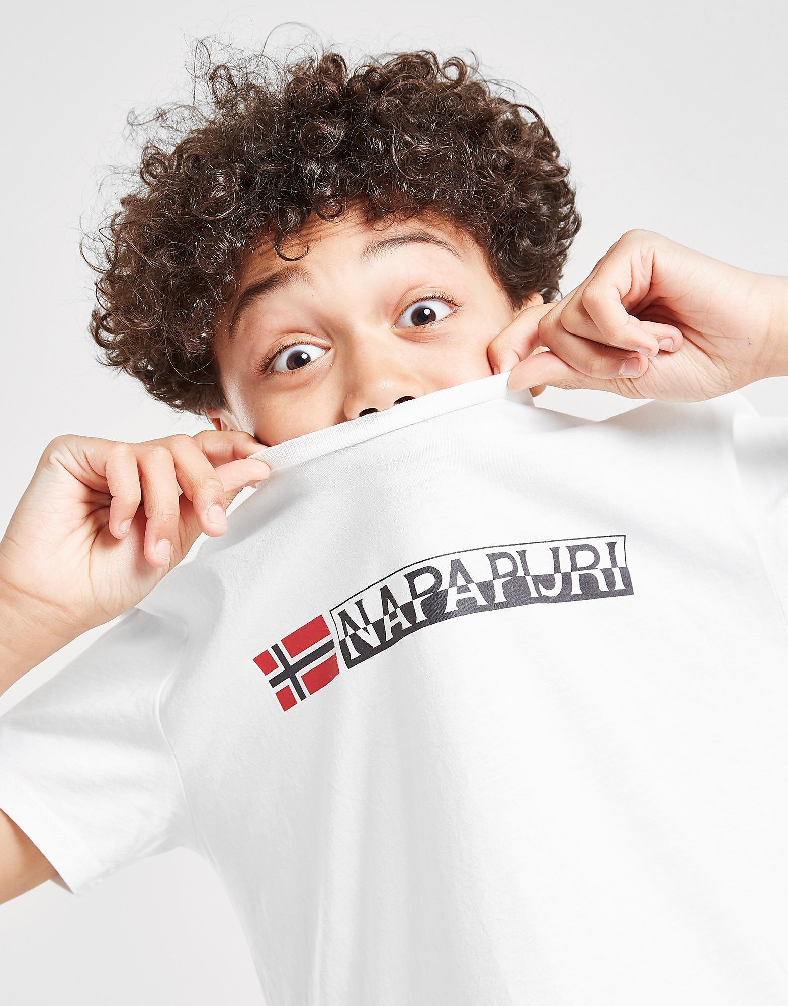 Napapijri large logo t-shirt junior - only at jd - kids, valkoinen, napapijri