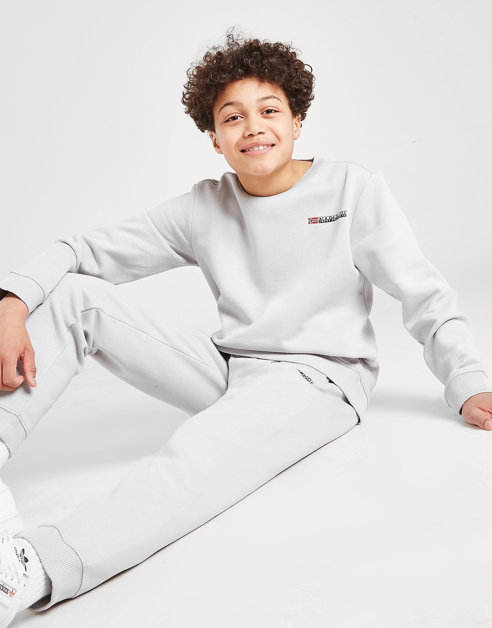 Napapijri french terry crew sweatshirt junior - only at jd - kids, harmaa, napapijri