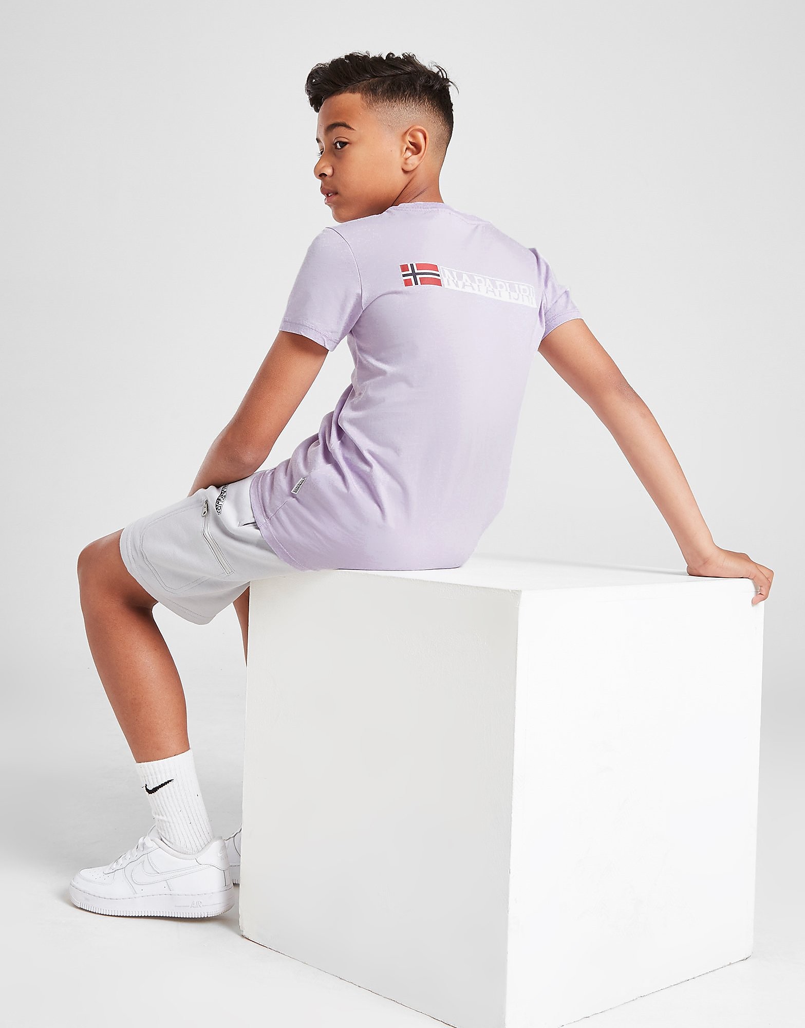 Napapijri back logo t-shirt junior - only at jd - kids, violetti, napapijri