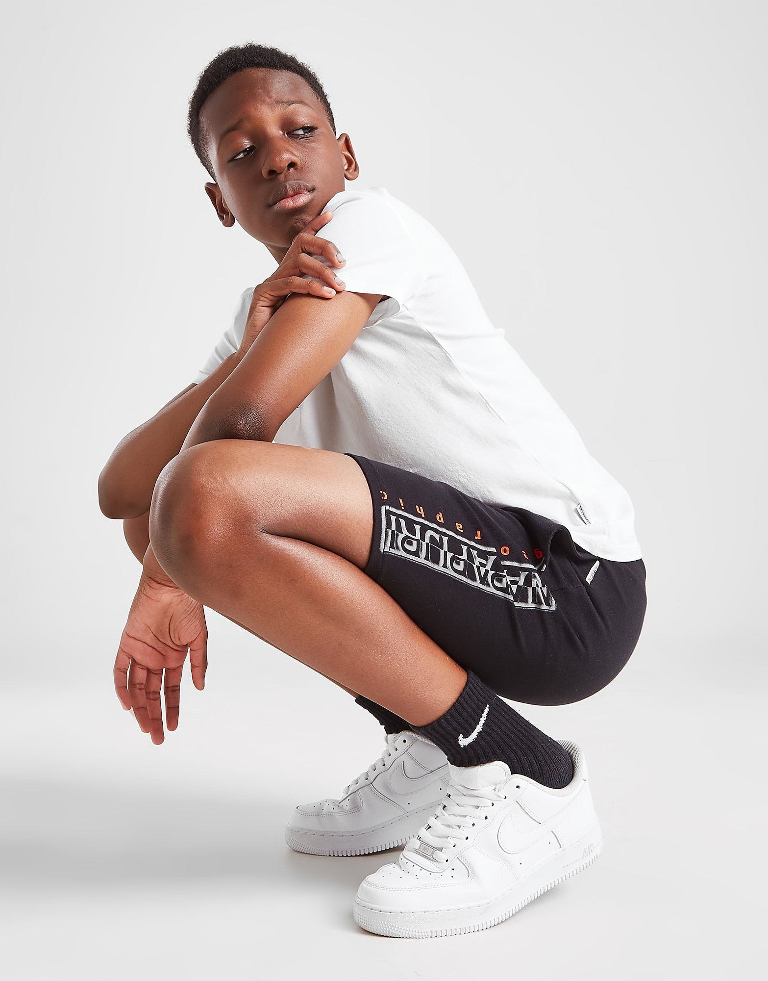 

Napapijri Logo Fleece Shorts Junior - Black - Kids, Black