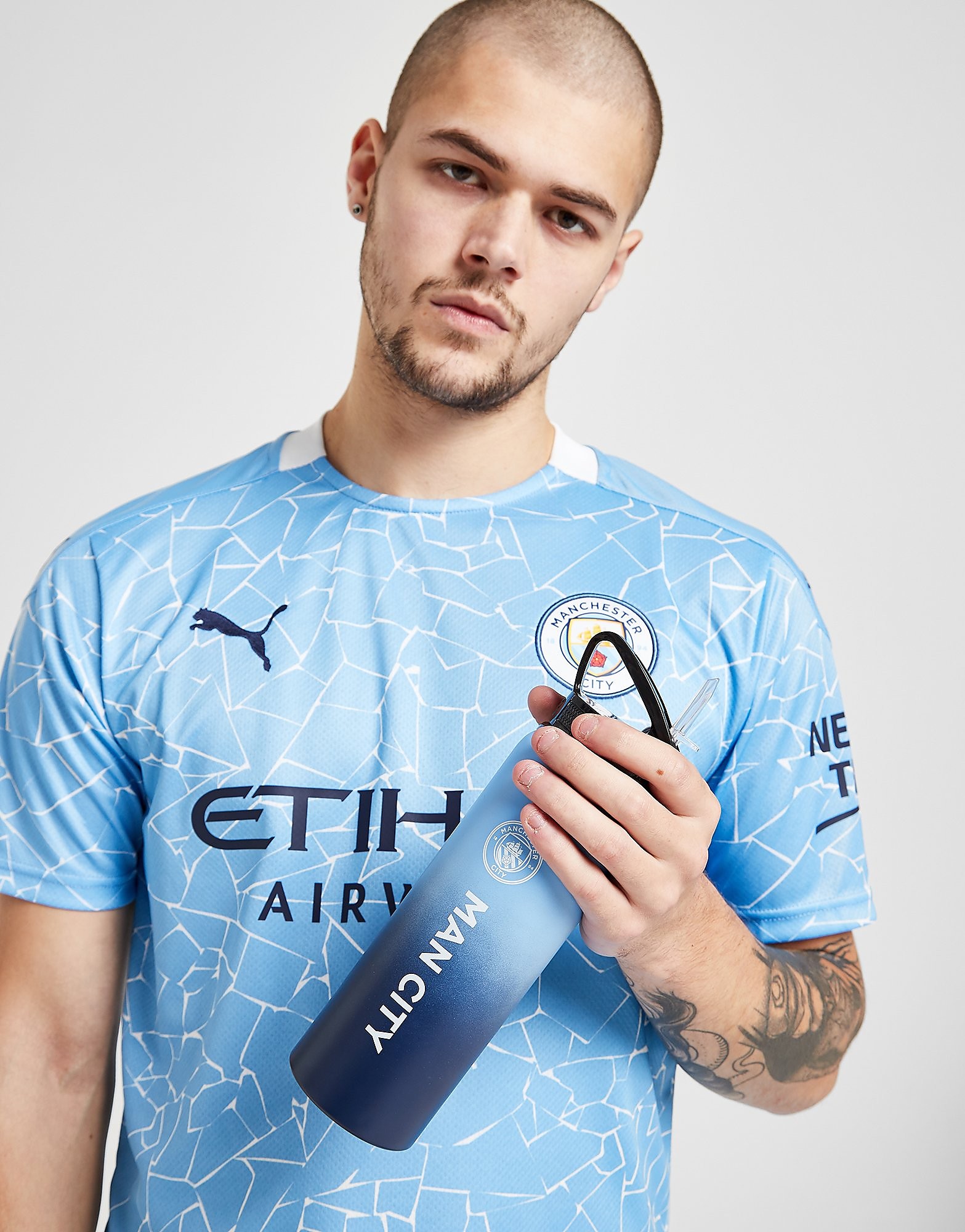 

Official Team Manchester City FC 750ml Aluminium Bottle - Blue - Womens, Blue