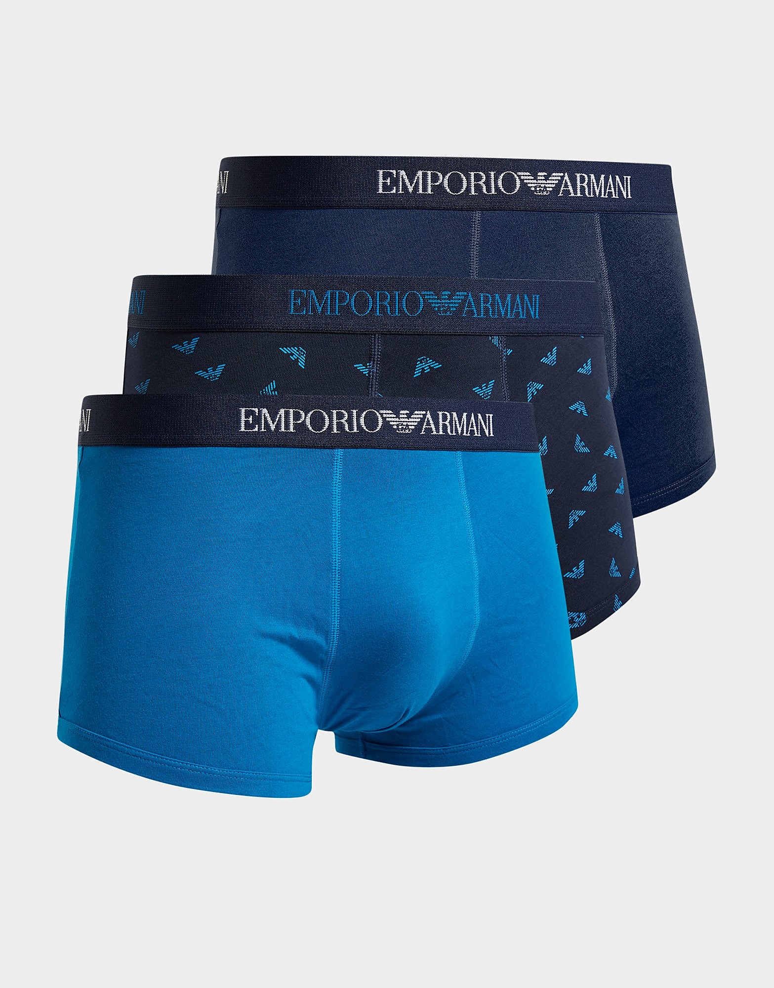 

Emporio Armani Loungewear 3 Pack Trunks - Blue - Mens, Blue