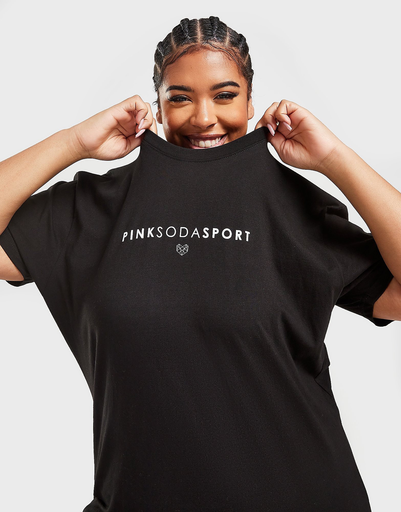 

Pink Soda Sport Plus Size Cora Boyfriend T-Shirt - Only at JD - Black - Womens, Black