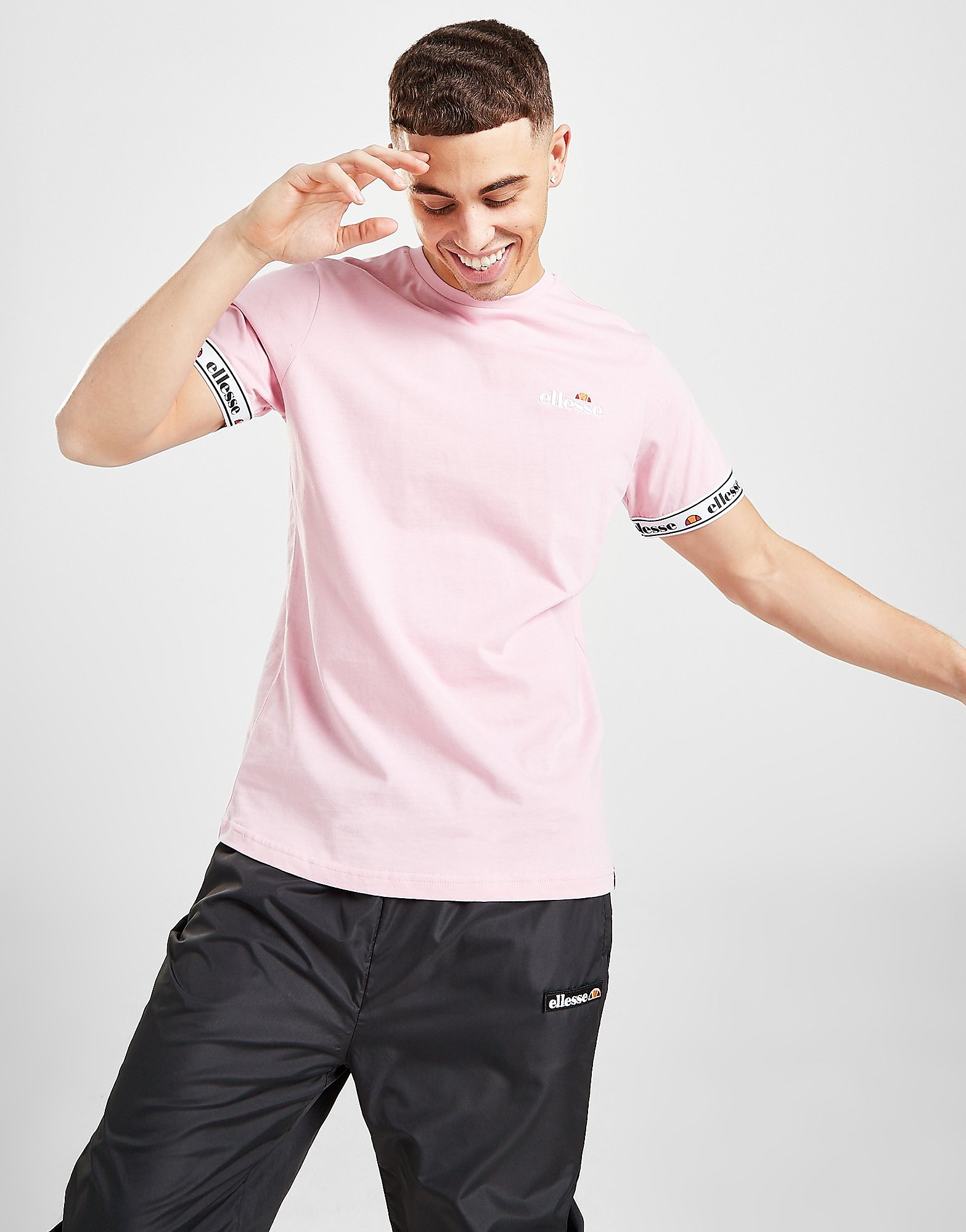 

Ellesse Lanta Jaquard Tape T-Shirt - Pink - Mens, Pink
