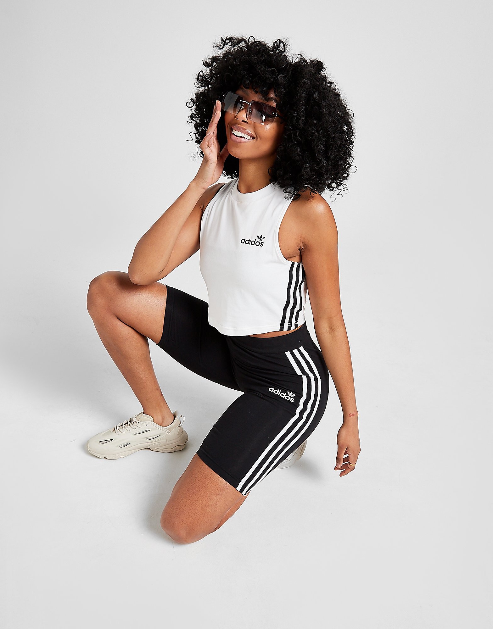 

adidas Originals 3-Stripes Linear Cycle Shorts - Only at JD - Black - Womens, Black