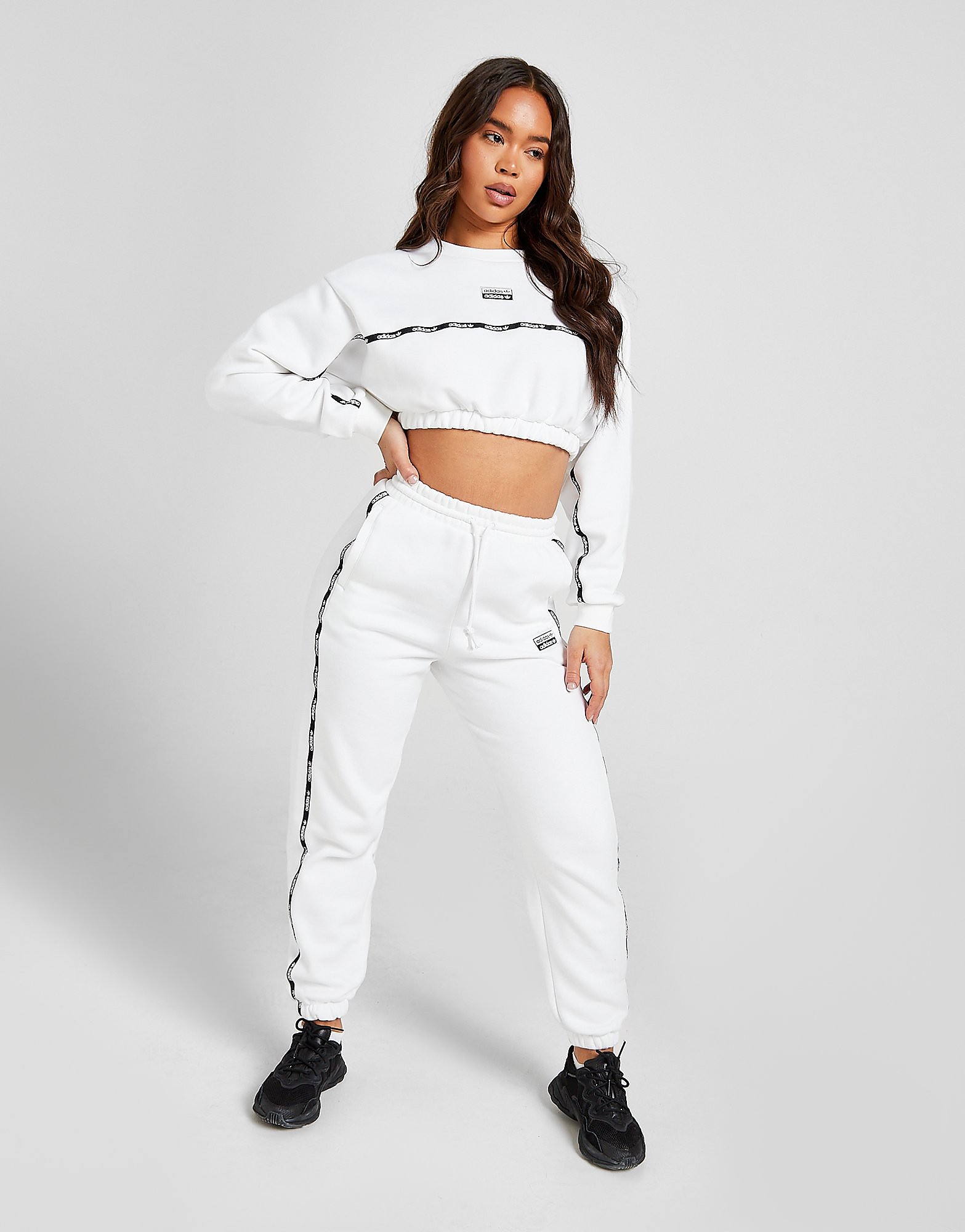 adidas Originals Micro Tape Joggers - White - Womens, White