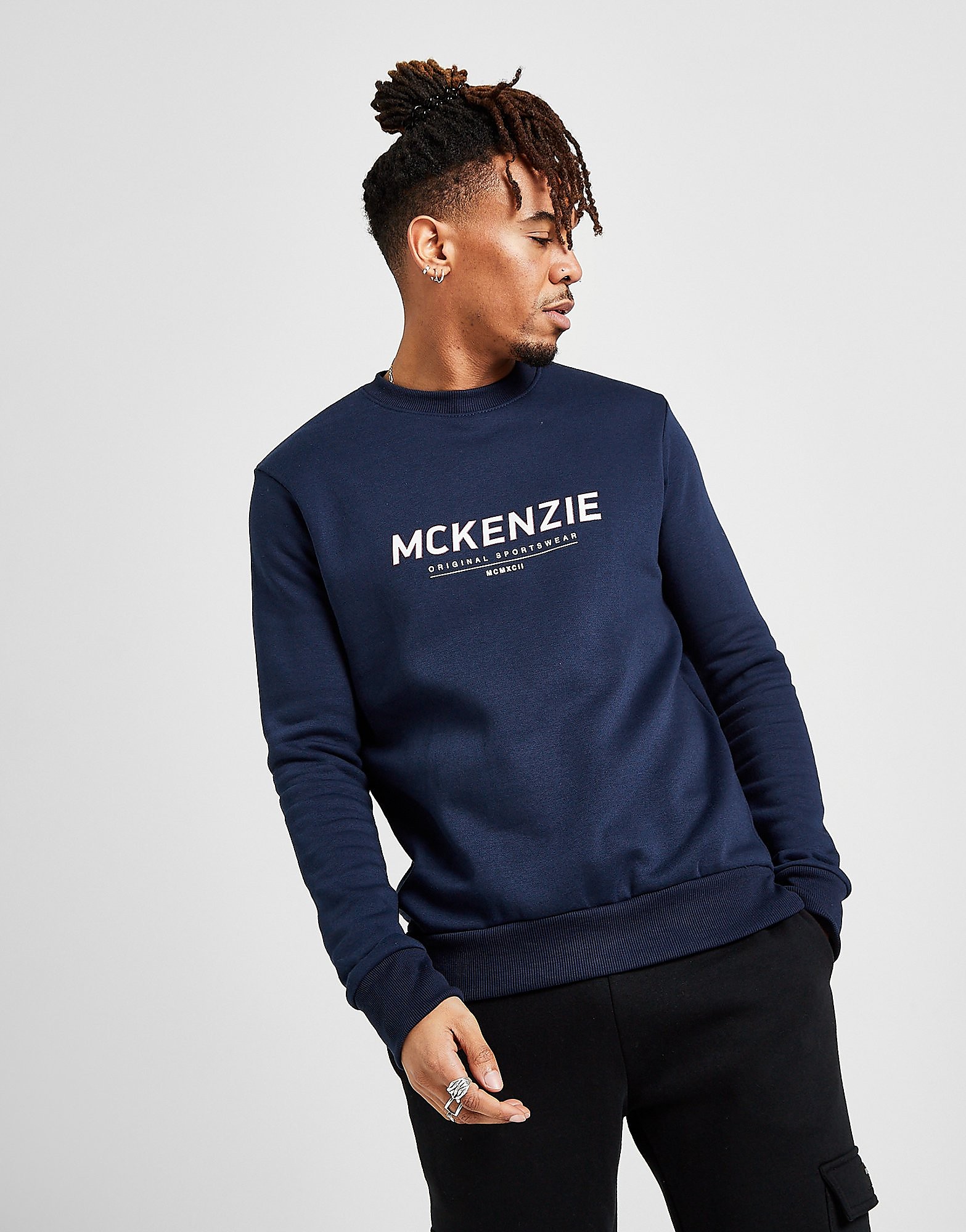 

McKenzie Teo Fleece Crew Sweatshirt - Only at JD - Blue - Mens, Blue