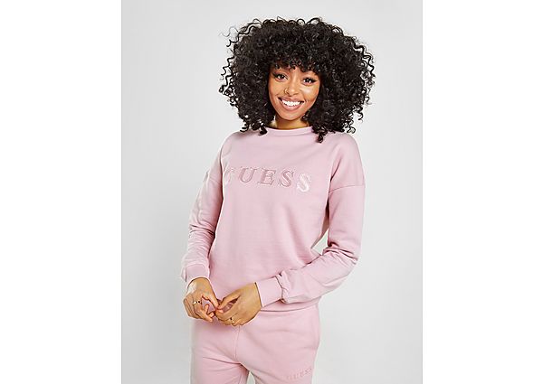 GUESS Satin Logo Crew Sweatshirt