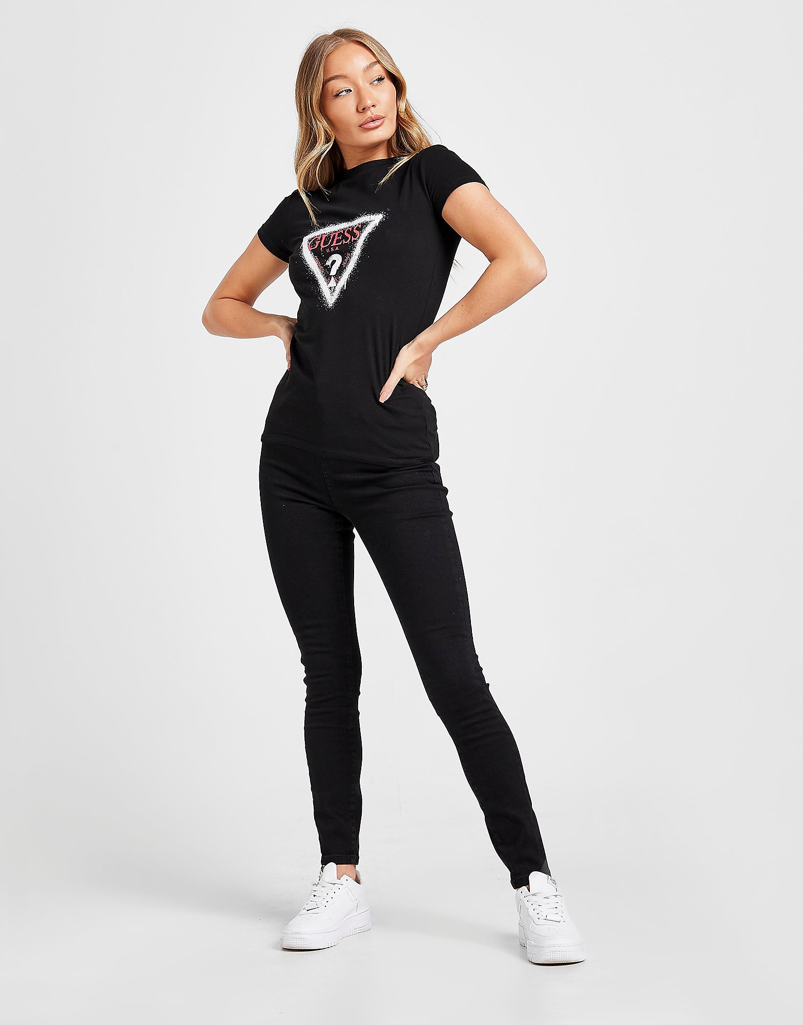 

GUESS Ultimate High Waisted Skinny Jeans - Black - Womens, Black