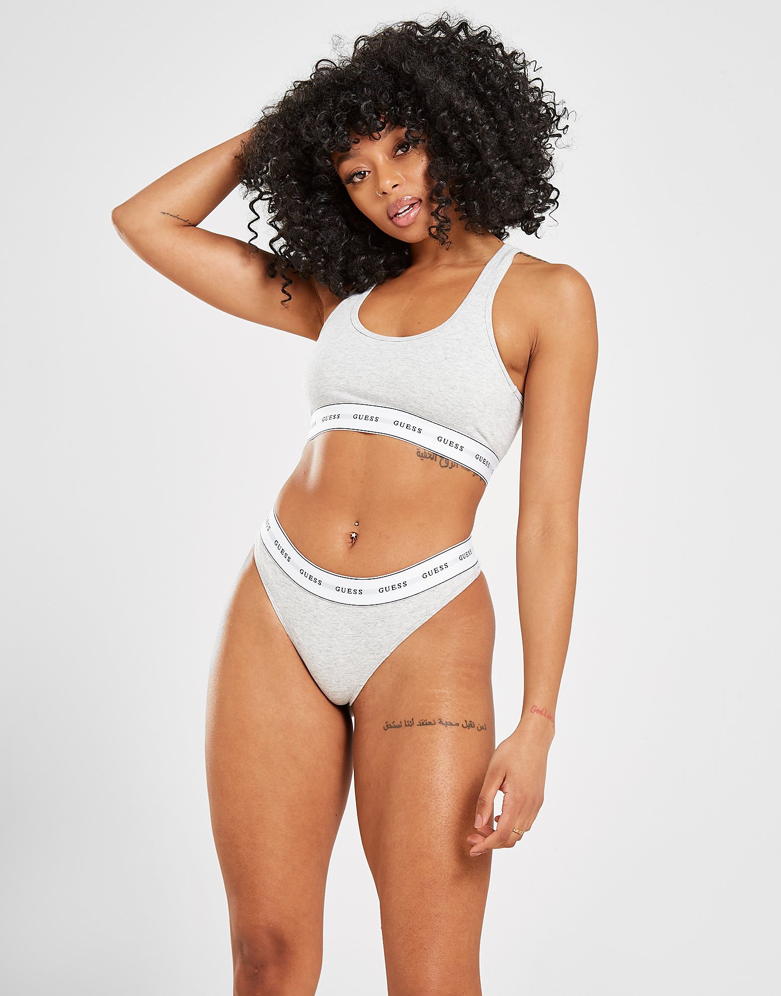 

GUESS Logo Thong - Grey - Womens, Grey