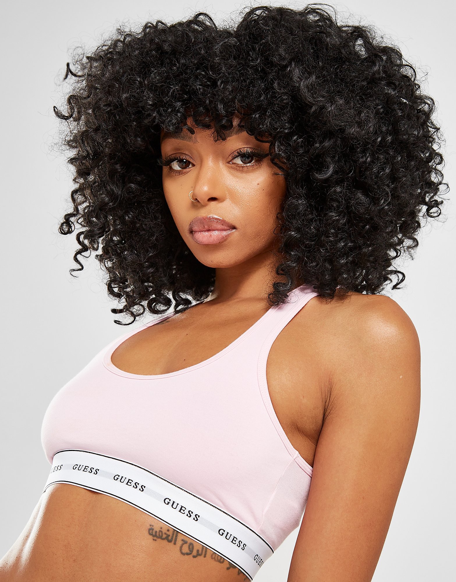 

GUESS Logo Bralette - Pink - Womens, Pink