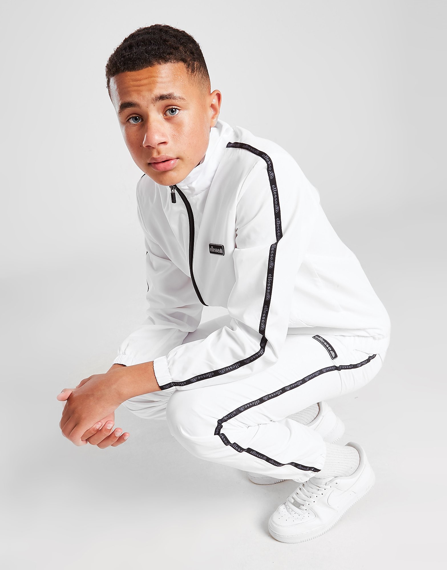 

Ellesse Theros Woven Full Zip Tracksuit Junior - Only at JD - White - Kids, White