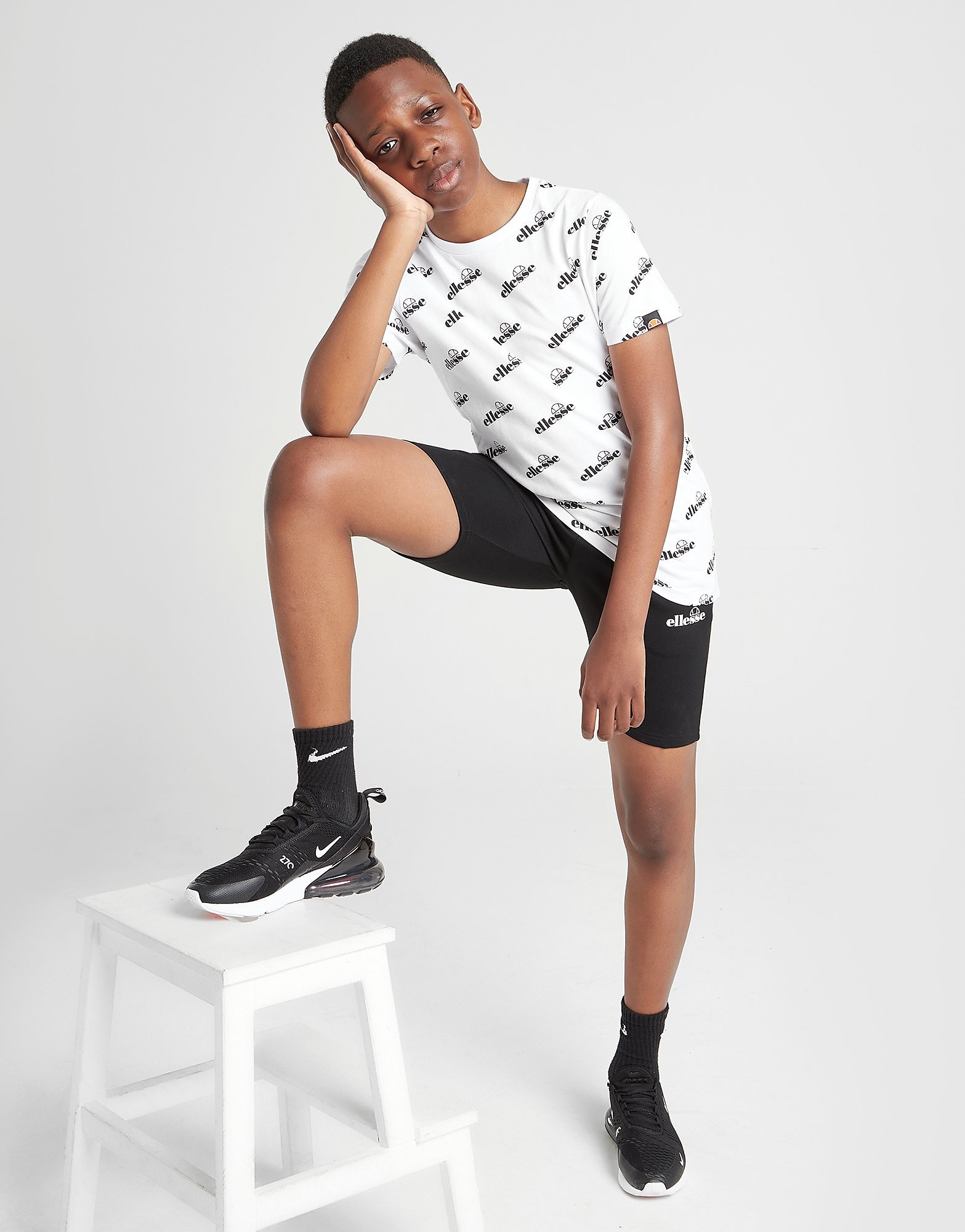 

Ellesse Stravi All Over Print T-Shirt Junior - Only at JD - White - Kids, White