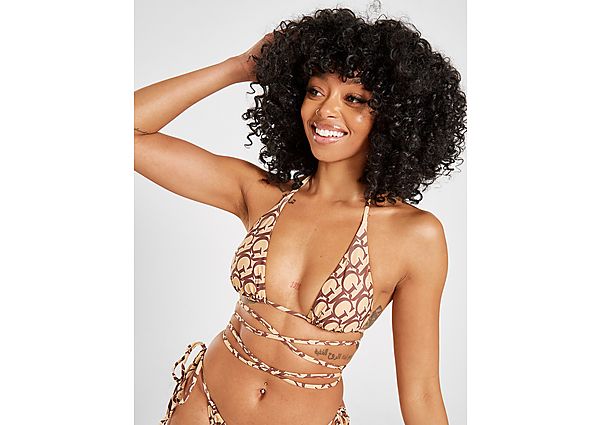GUESS All Over Print Triangle Bikini Top