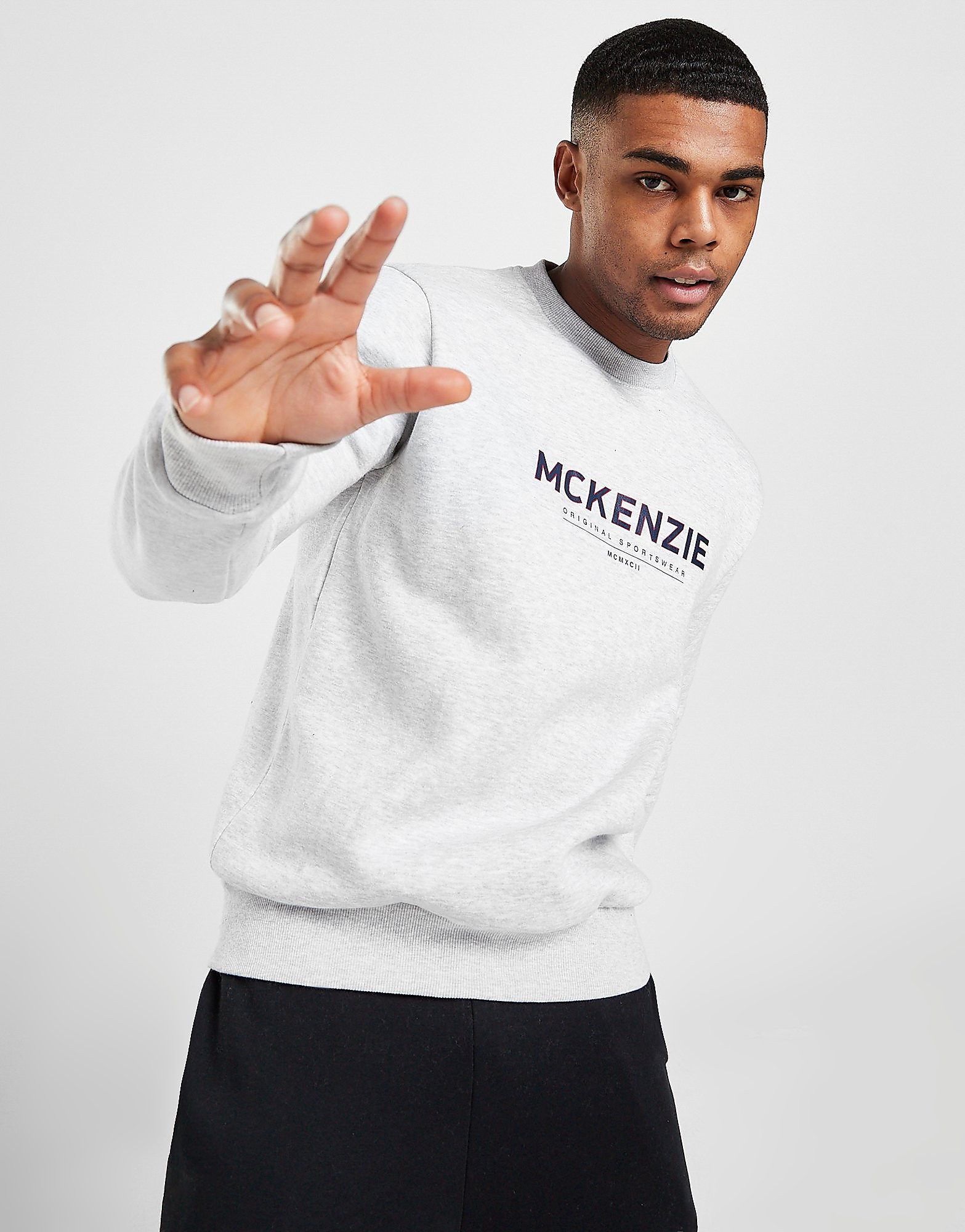 

McKenzie Teo Fleece Crew Sweatshirt - Only at JD - Grey - Mens, Grey