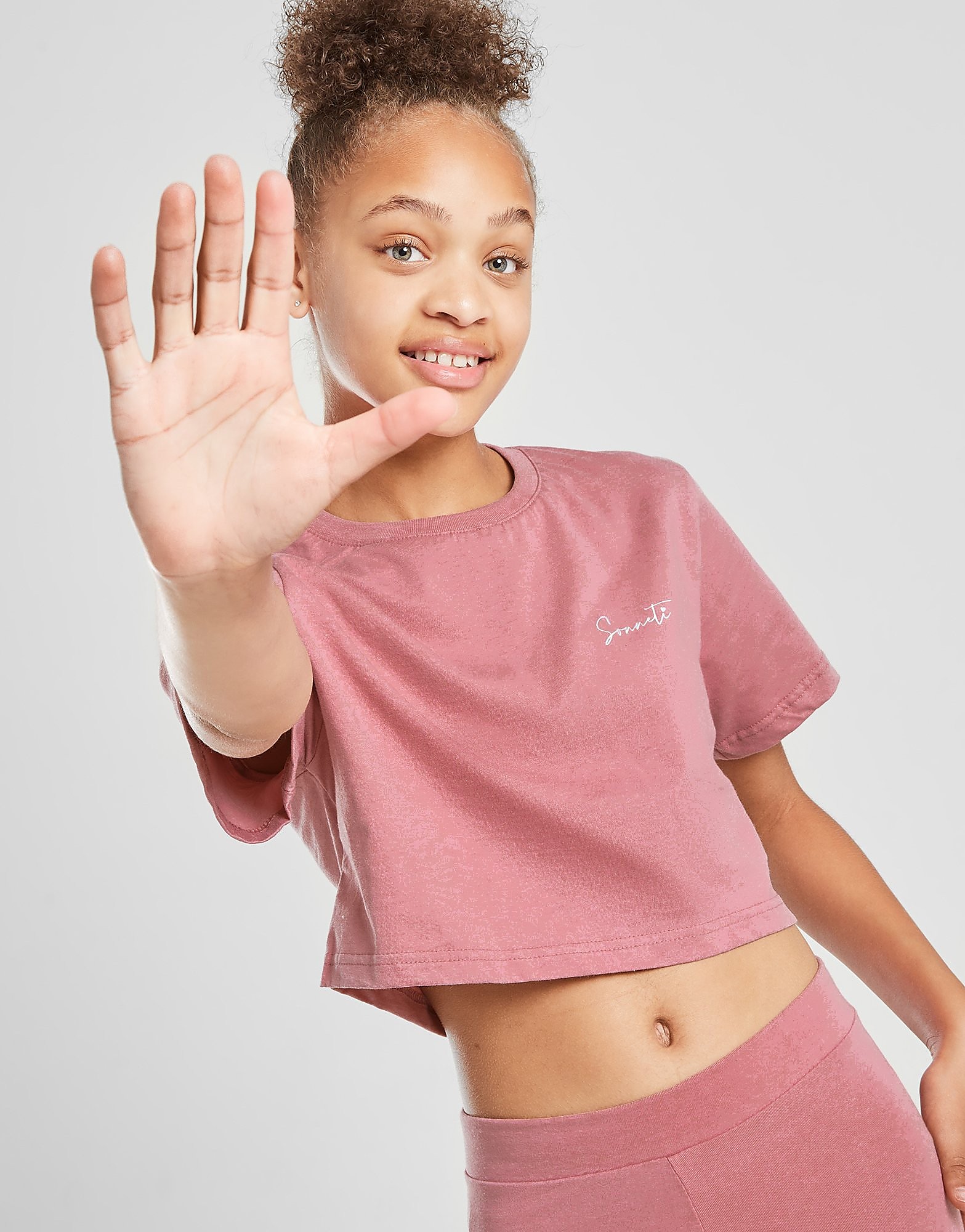 

Sonneti Girls' Essential Crop T-Shirt Junior - Pink - Kids, Pink