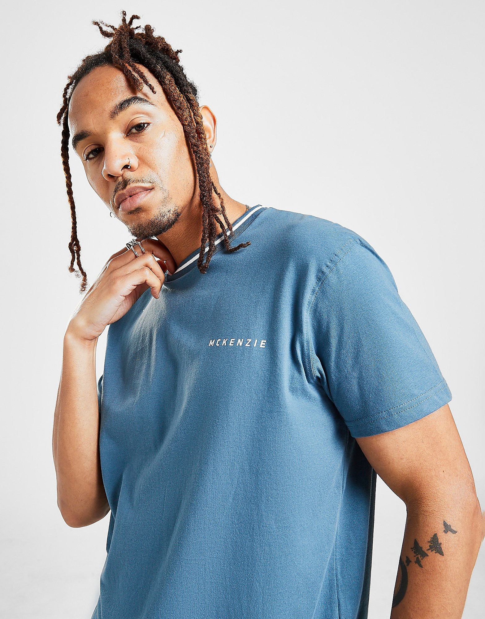 

McKenzie Essential Ringer T-Shirt - Only at JD - Blue - Mens, Blue