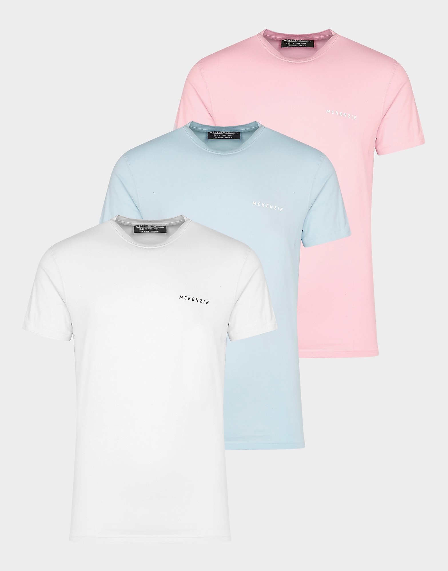 

McKenzie 3-Pack Essential T-Shirts - Only at JD - Multi Coloured - Mens, Multi Coloured