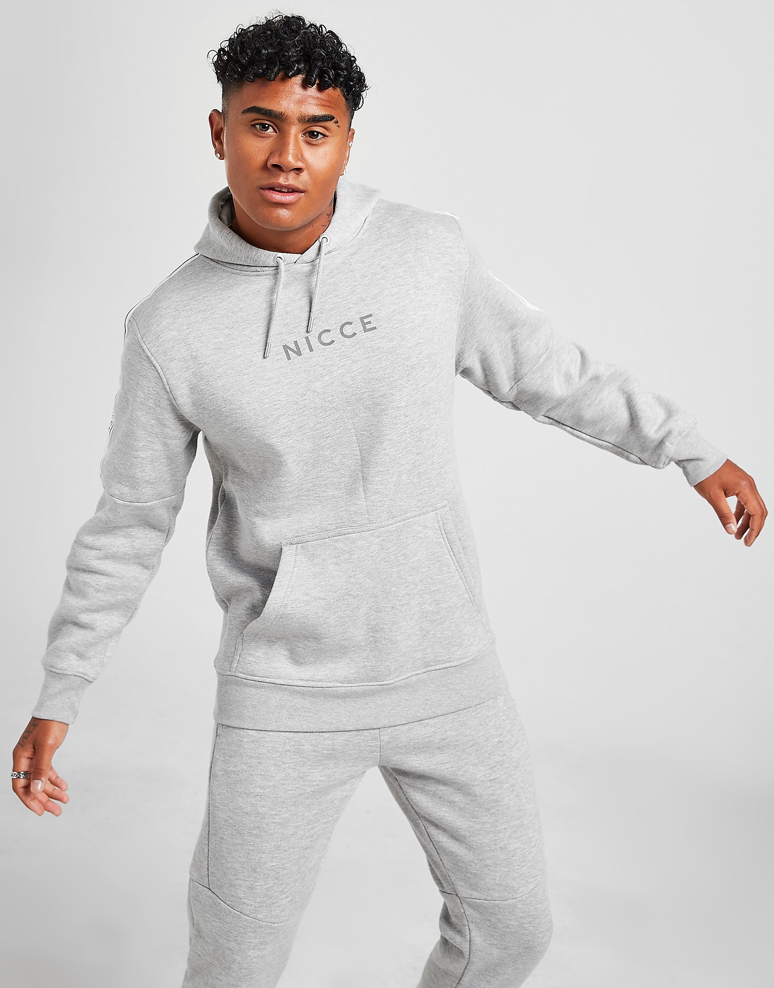 

Nicce React Overhead Hoodie - Only at JD - Grey - Mens, Grey