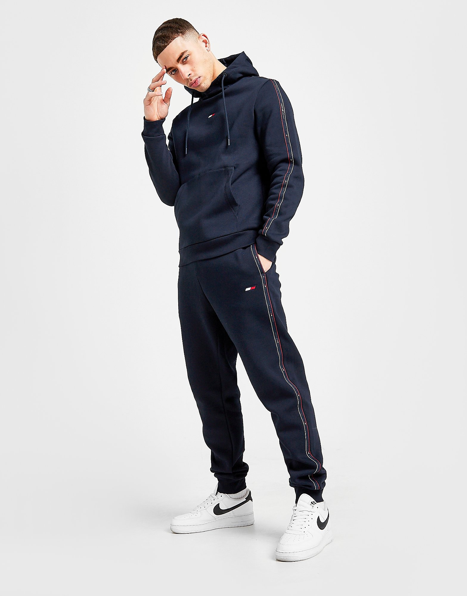 

Tommy Hilfiger Tape Fleece Flag Joggers - Only at JD - Blue - Mens, Blue