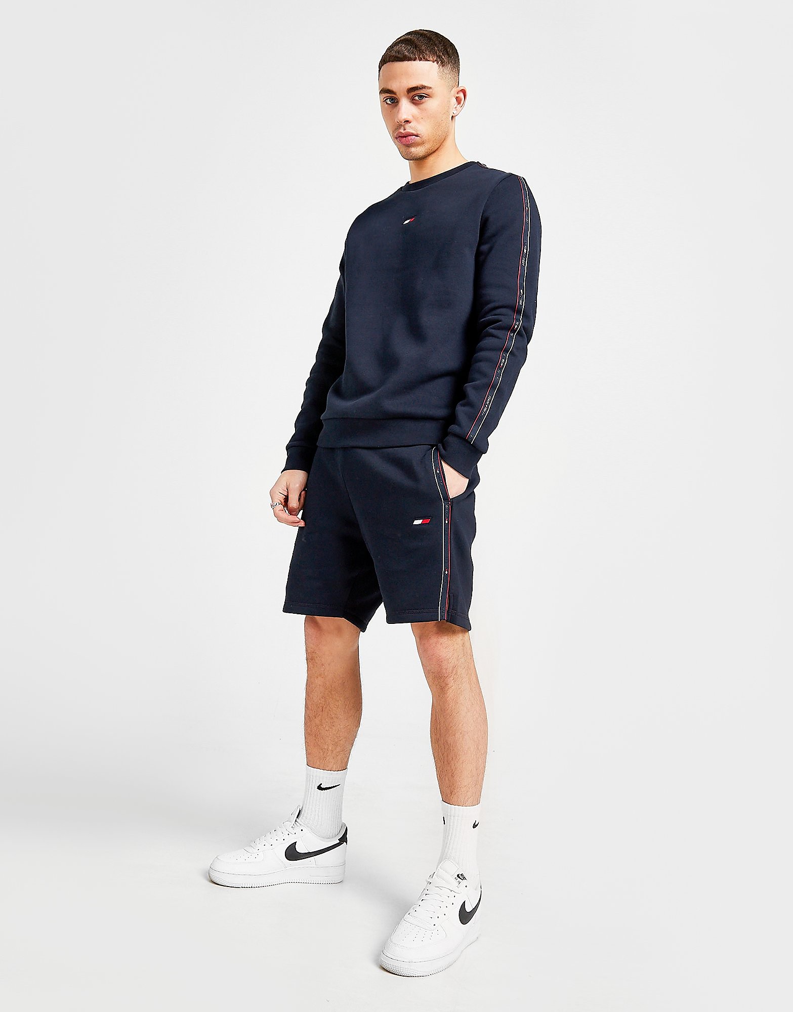 

Tommy Hilfiger Tape Flag Fleece Shorts - Only at JD - Blue - Mens, Blue